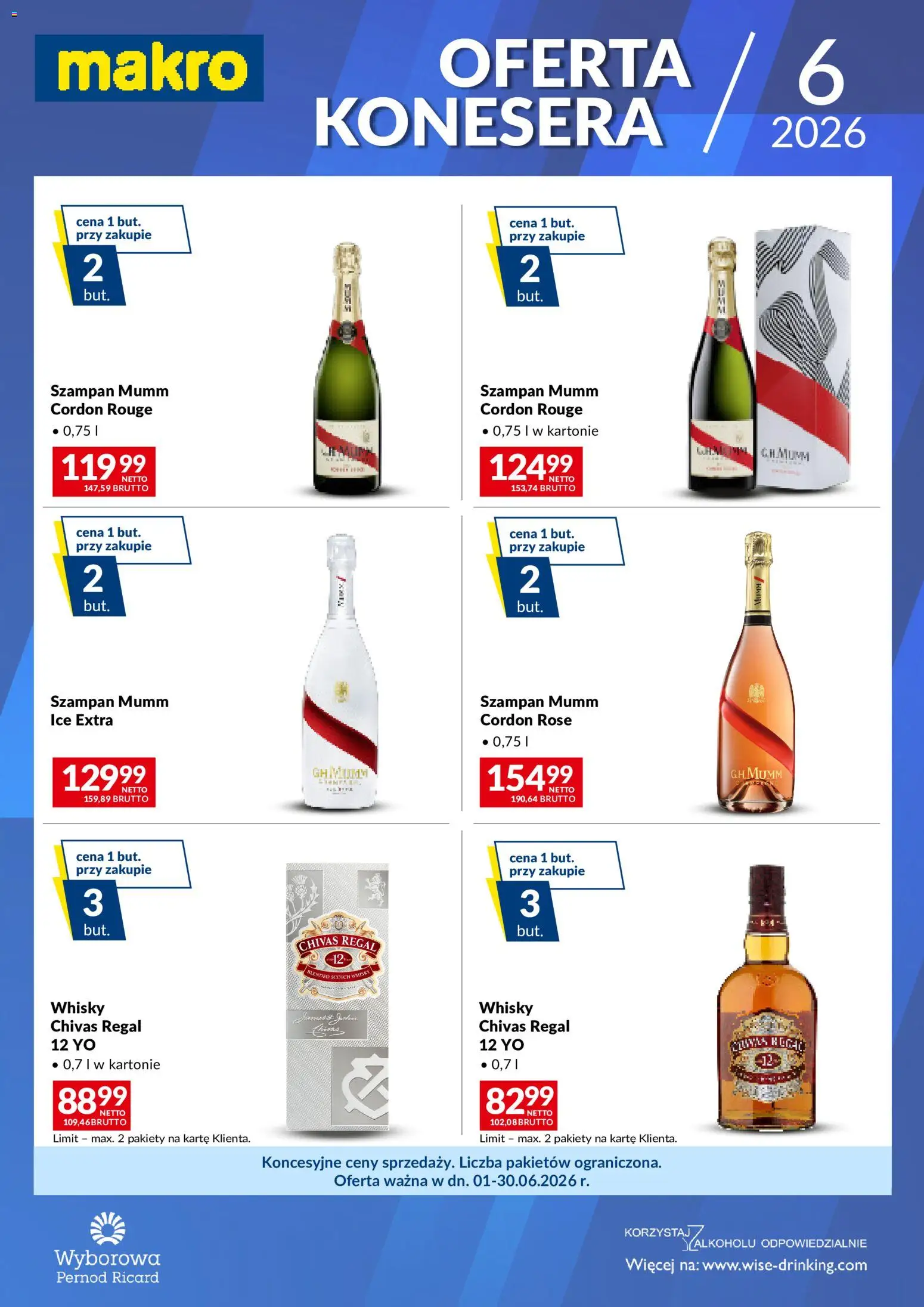 Makro gazetka - Konesera czerwiec od 01.06.2026 | Strona: 2 | Produkty: Chivas Regal, Whisky Chivas Regal, Champagne, Regał