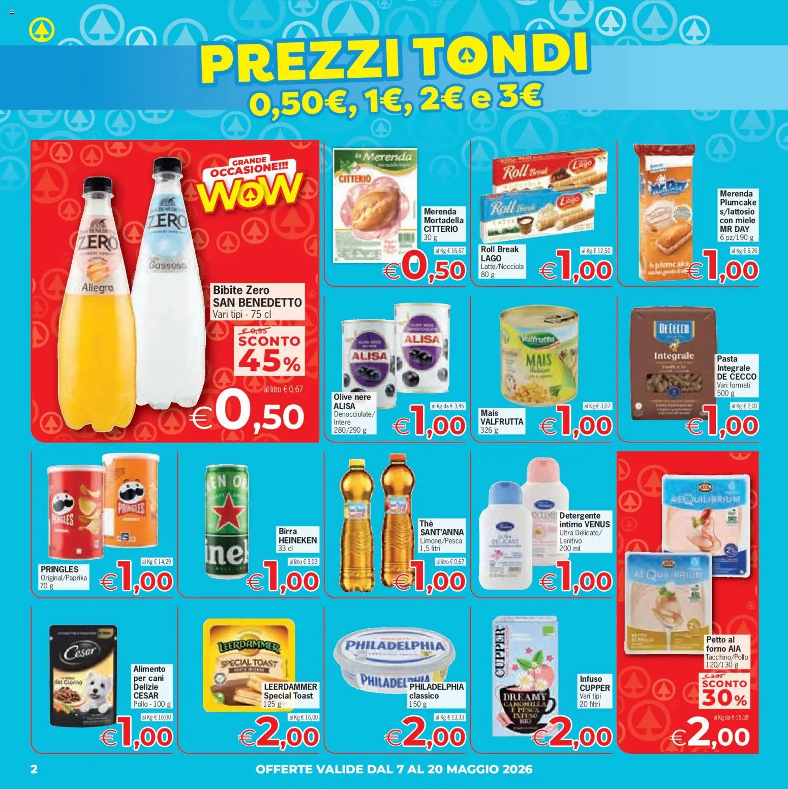 Volantino Eurospar del 07.05.2026 | Pagina: 2 | Prodotti: Pollo, Intimo, Olive, Mais