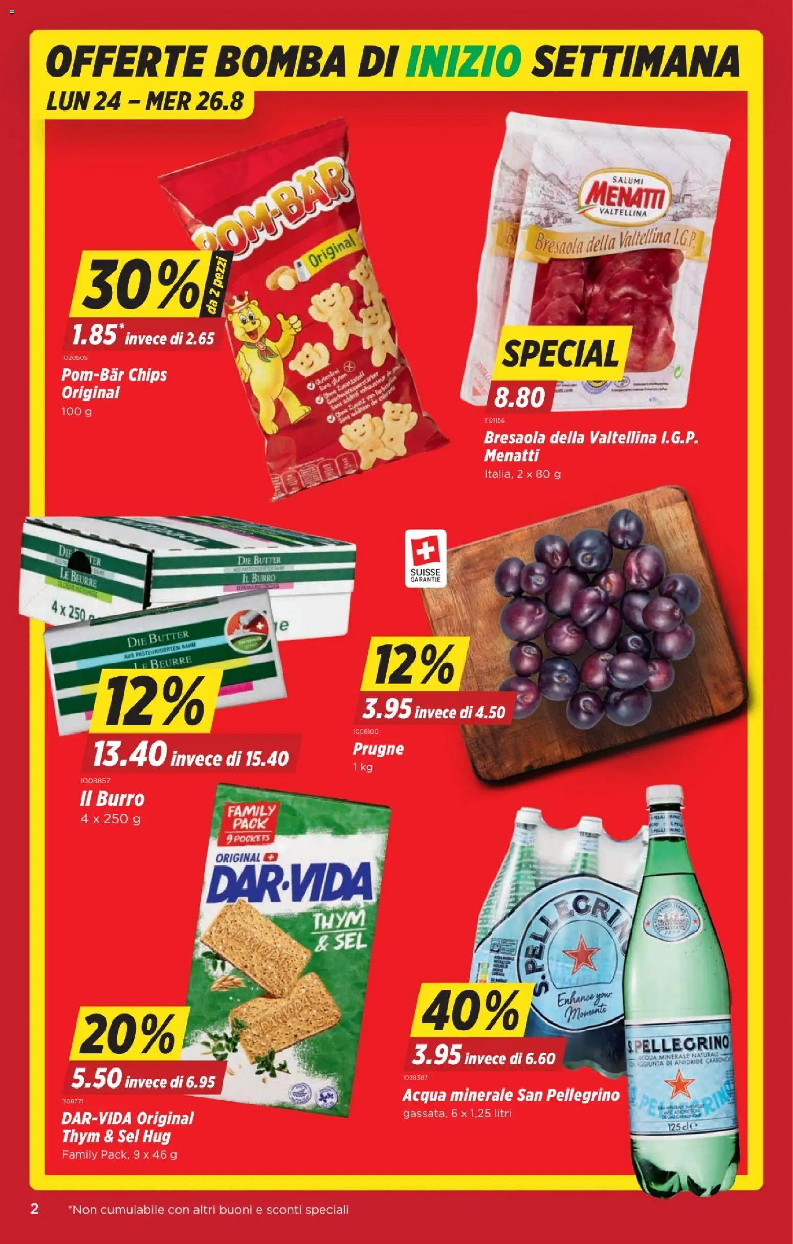 Denner aktionen IT – gültig ab 20.08.2026 | Seite: 2 | Produkte: Butter, Chips