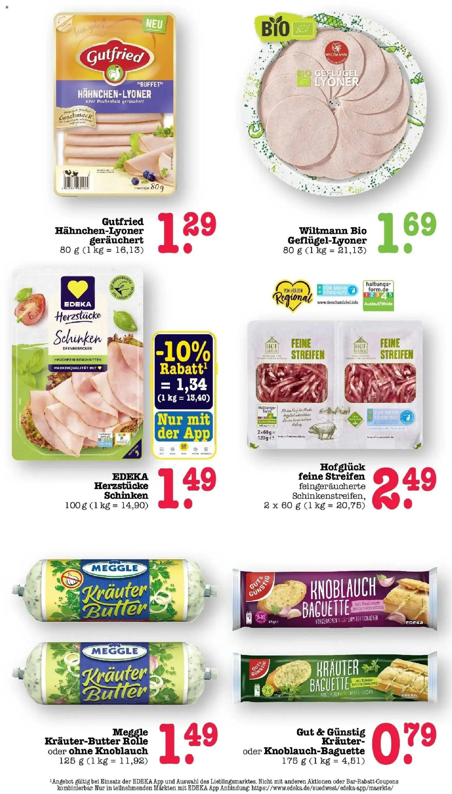 E center Prospekt Sinzheim – gültig ab 13.07.2026 | Seite: 33 | Produkte: Butter, Baguette, Kräuterbutter, Schinken