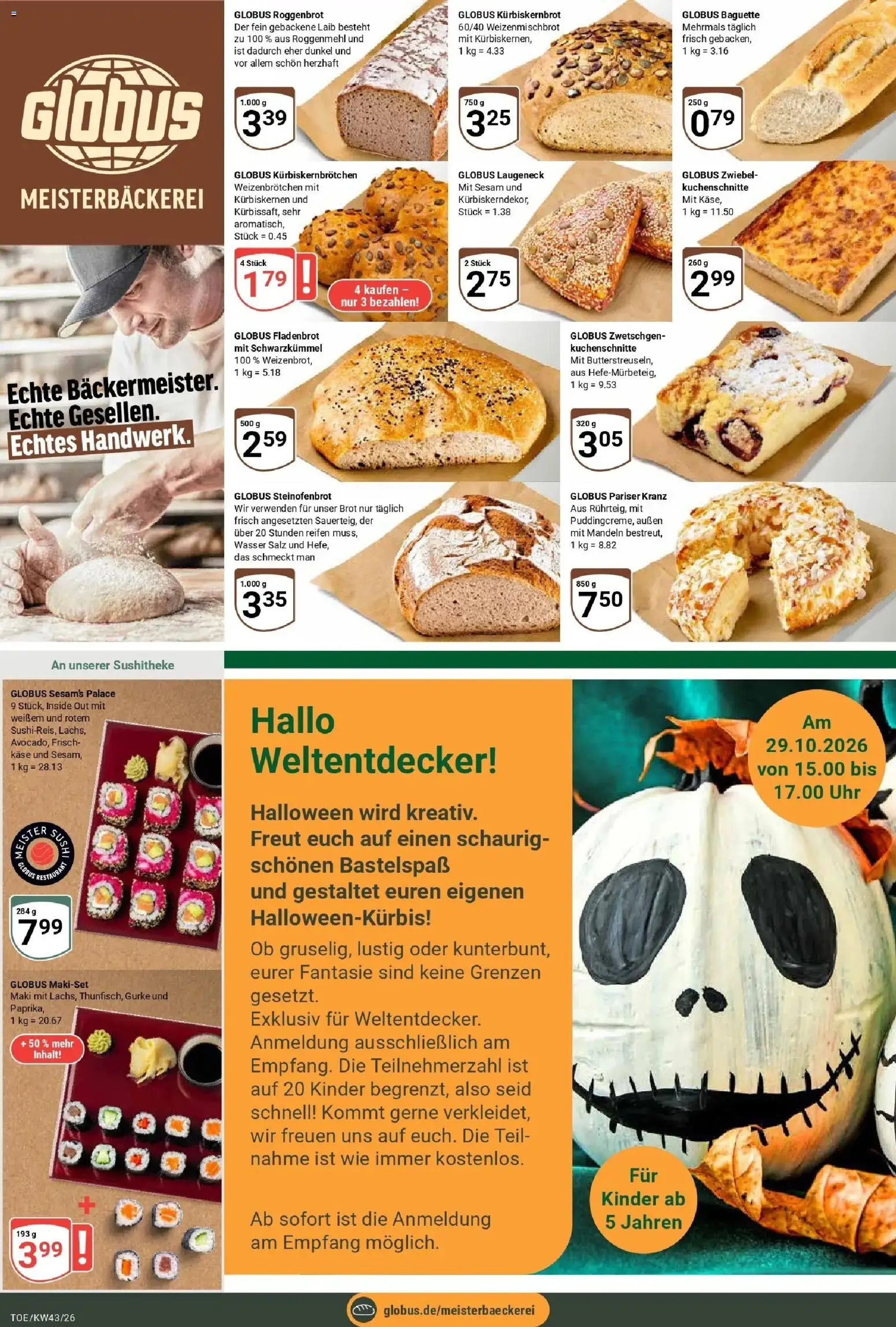 Globus Prospekt Tönisvorst (ab 19.10.2026) » Angebote online | Seite: 6 | Produkte: Käse, Baguette, Salz, Brot