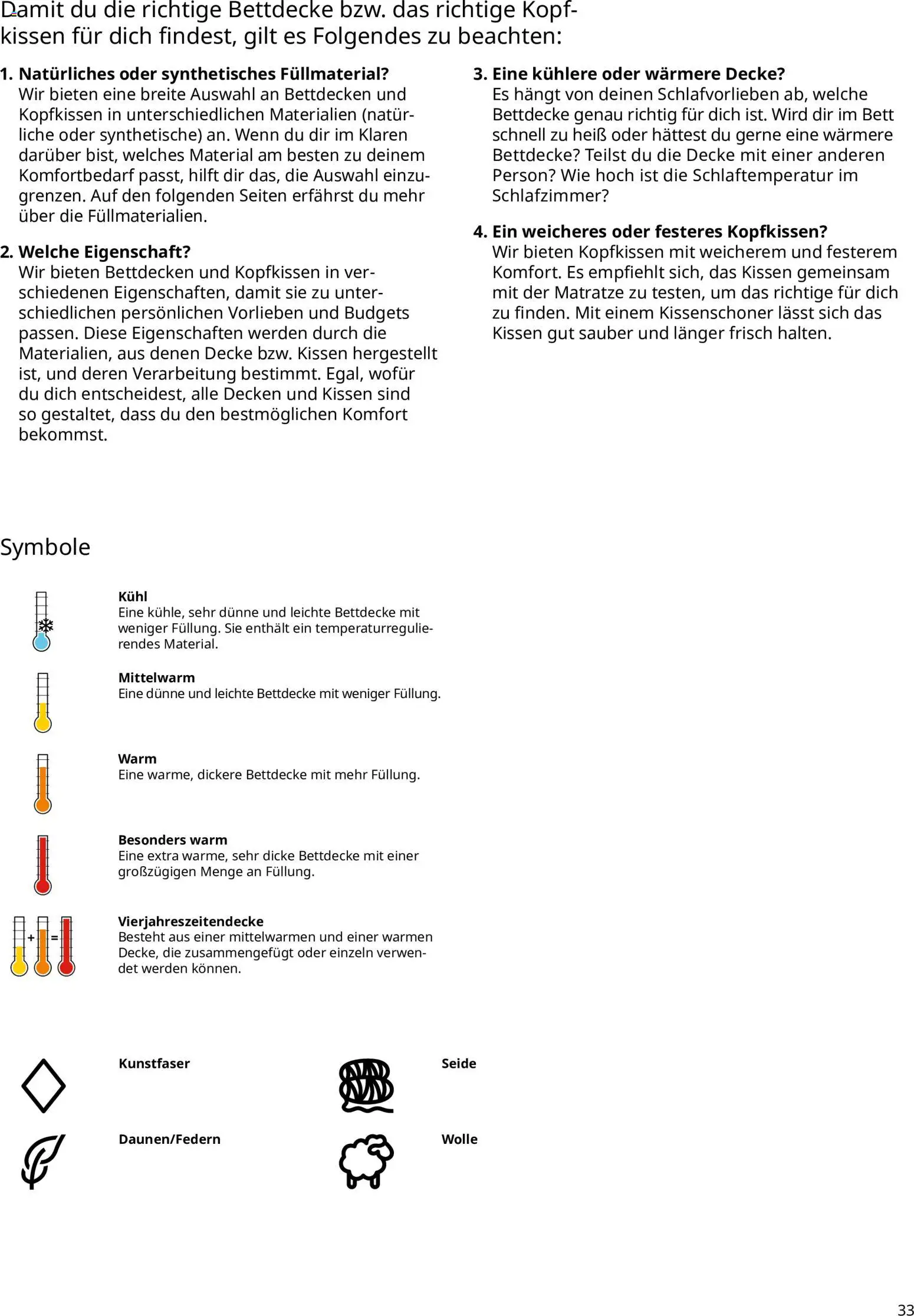 Ikea Prospekt Schlafkomfort – gültig ab 16.09.2026 | Seite: 33 | Produkte: Bett, Matratze, Kissen, Kopfkissen