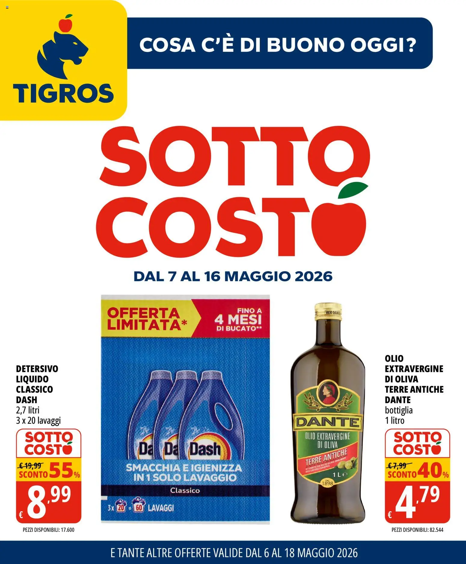 Volantino Tigros del 07.05.2026 | Pagina: 1 | Prodotti: Olio, Bottiglia