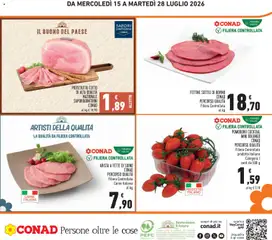 Anteprima del volantino FETTINE SOTTILI DI BOVINO CONAD PERCORSO QUALITÀ Filiera Controllata, Fettine sottili di bovino Conad, percorso qualità, filiera controllata. valido a partire dal 15/07/2026 | Pagina: 28