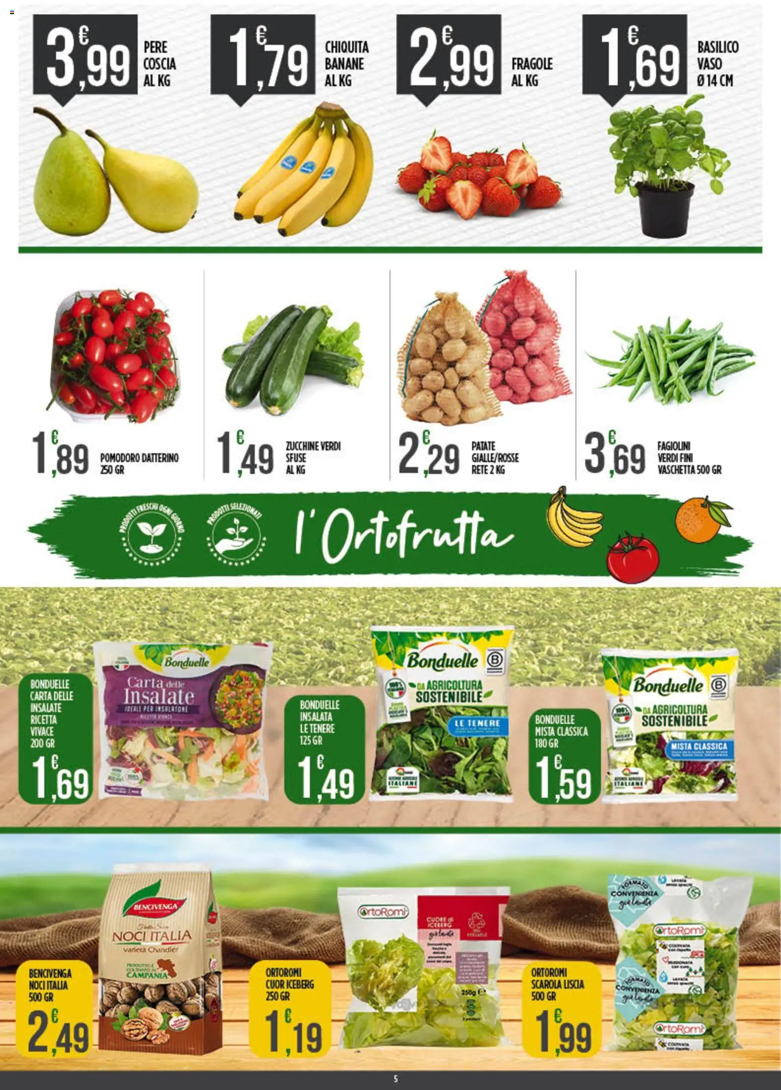 Volantino Euroesse del 04.05.2026 | Pagina: 5 | Prodotti: Patate, Noci, Basilico, Zucchine
