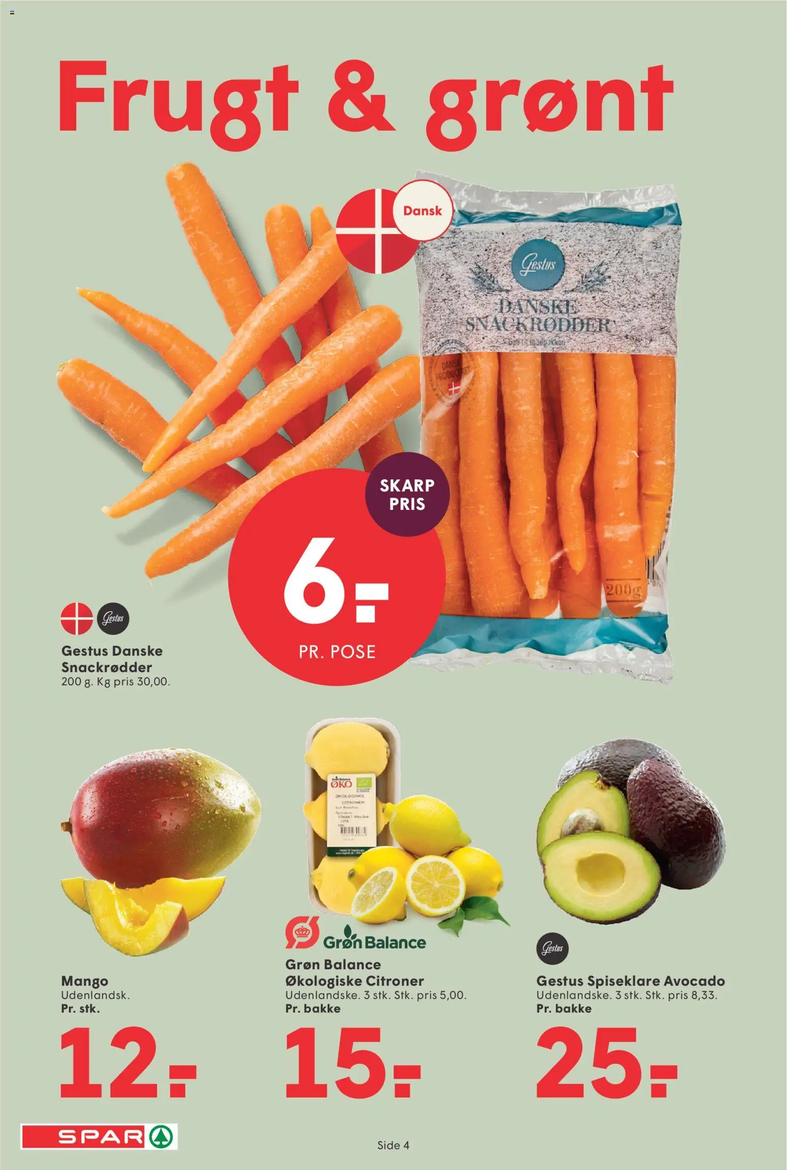 Spar tilbudsavis – gyldig fra 23/10/2026 | Side: 4 | Produkter: Mango, Citroner, Avocado