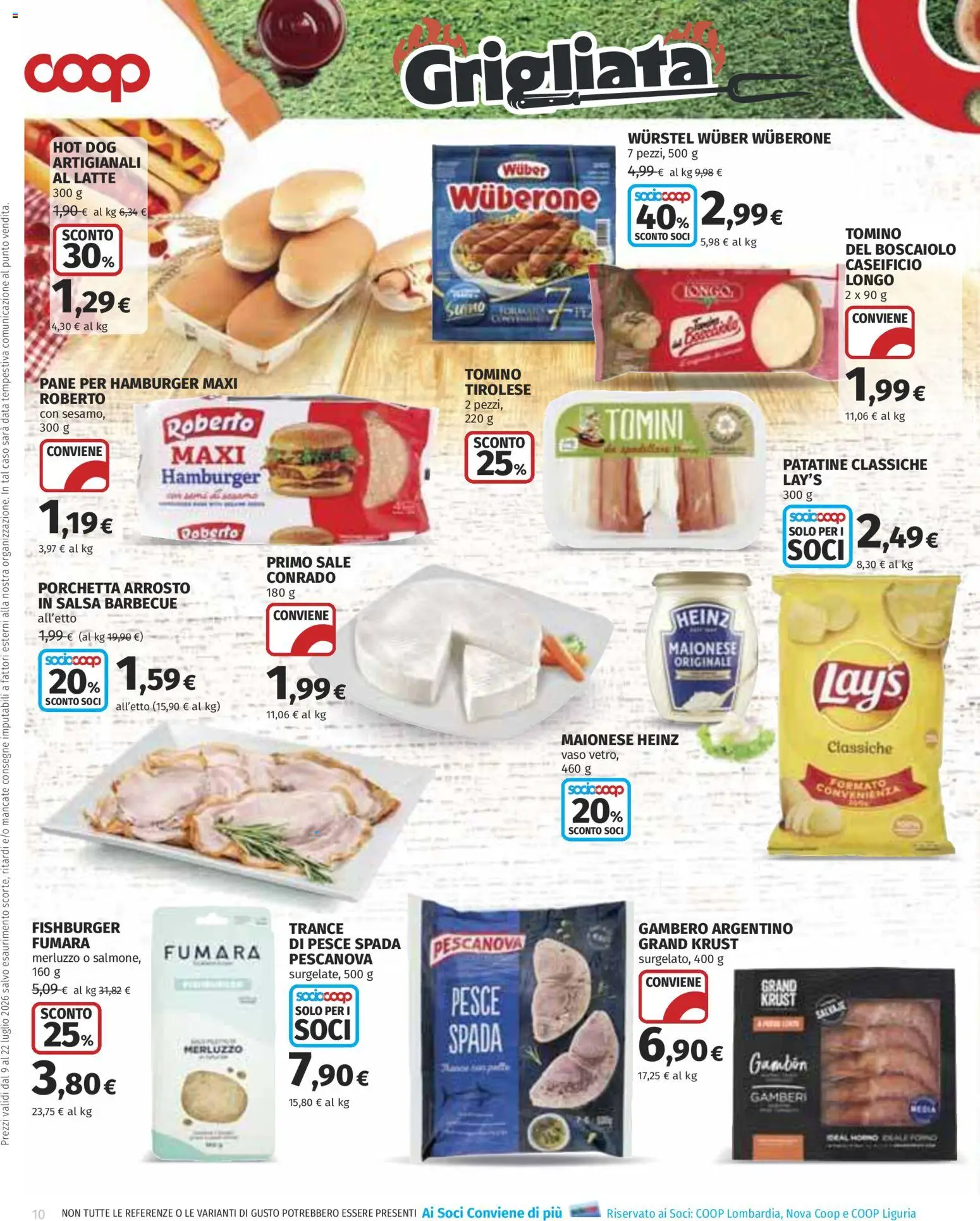 Volantino COOP del 09/07/2026 | Pagina: 10 | Prodotti: Arrosto, Porchetta, Data, Vaso