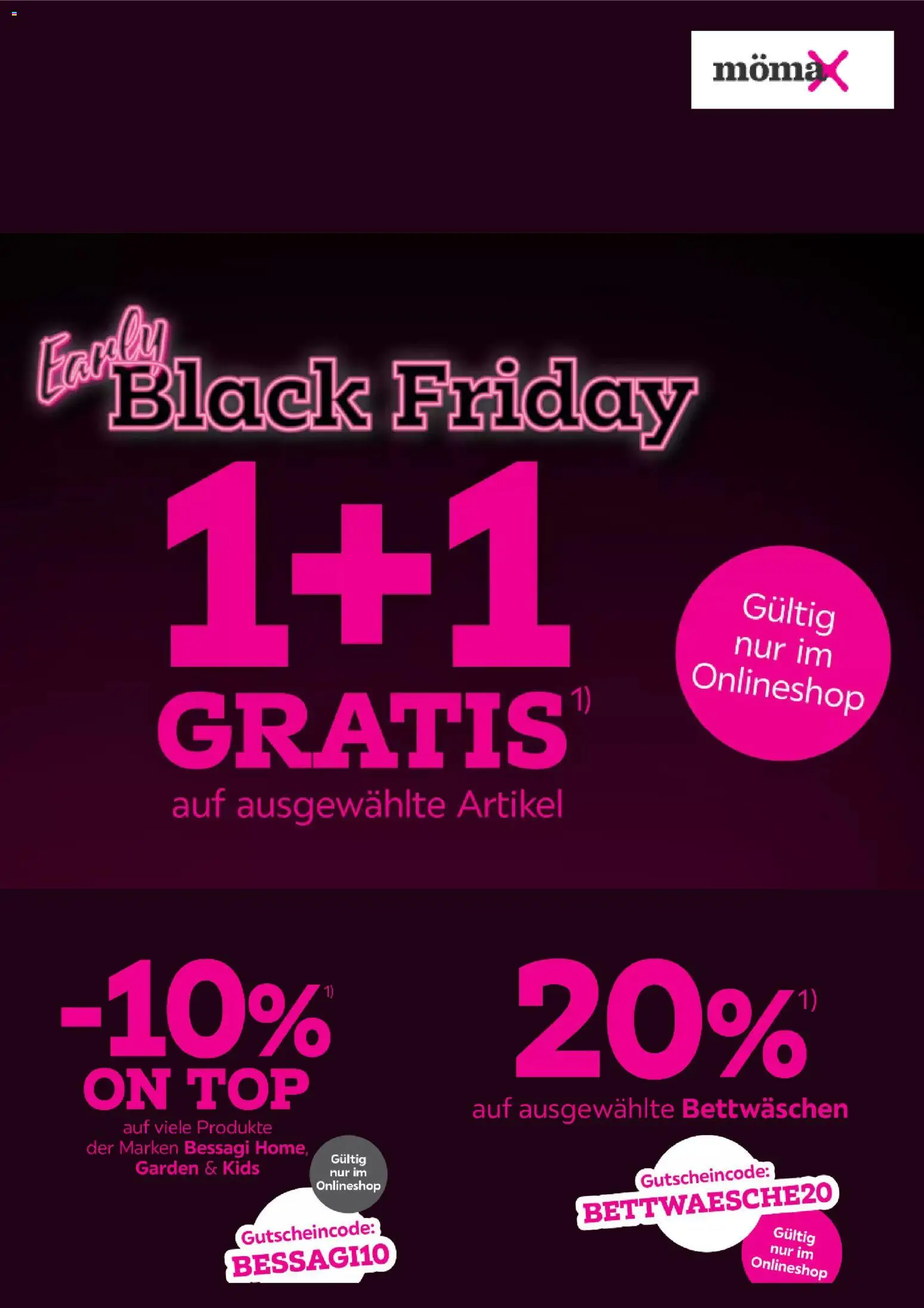 Mömax Black Friday Ankündigung gültig ab 20.10.2026 | Seite: 1