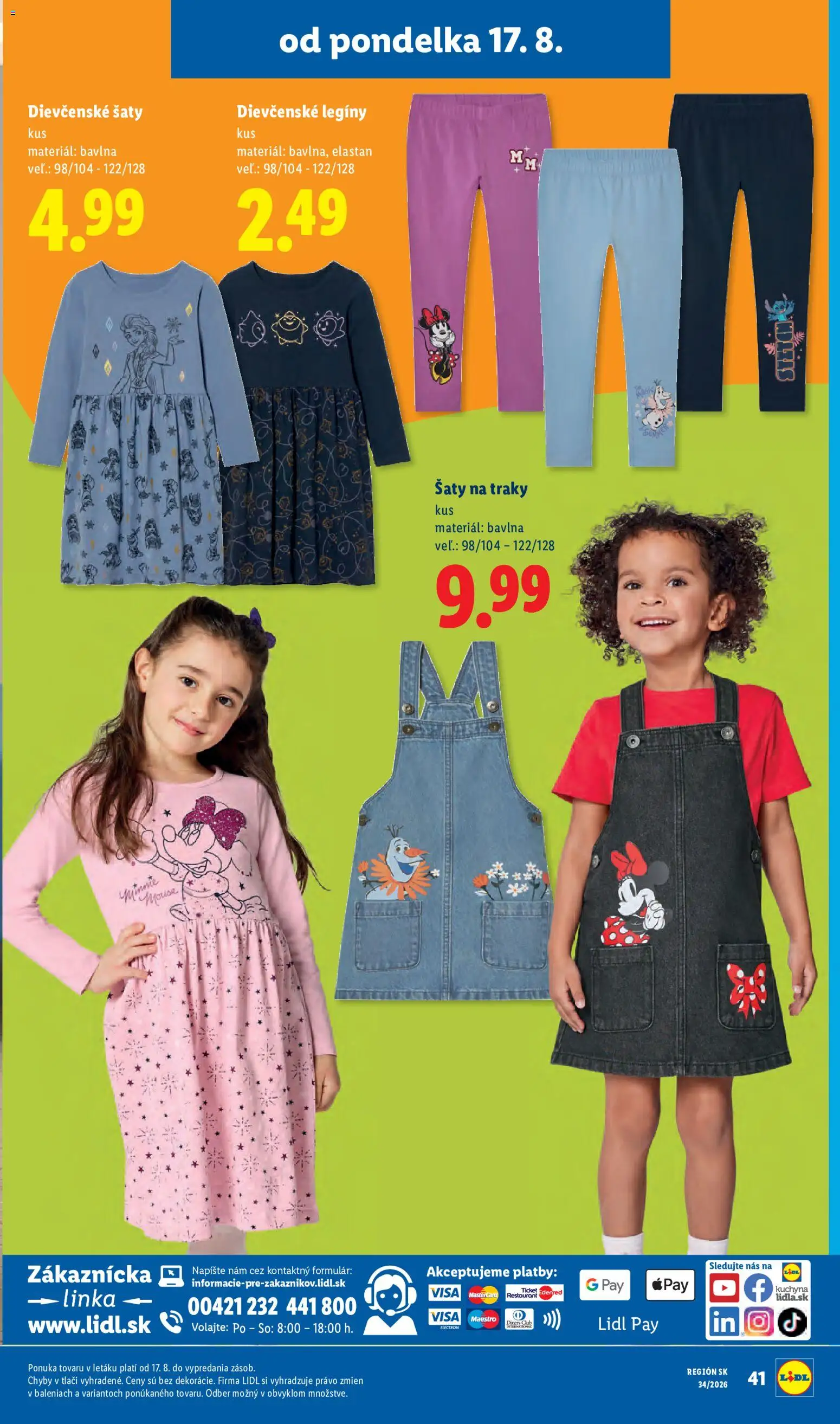 Nové Lidl akcie – leták je platný od 17.08.2026 | Strana: 59 | Produkty: Kuchyňa, Šaty, Legíny