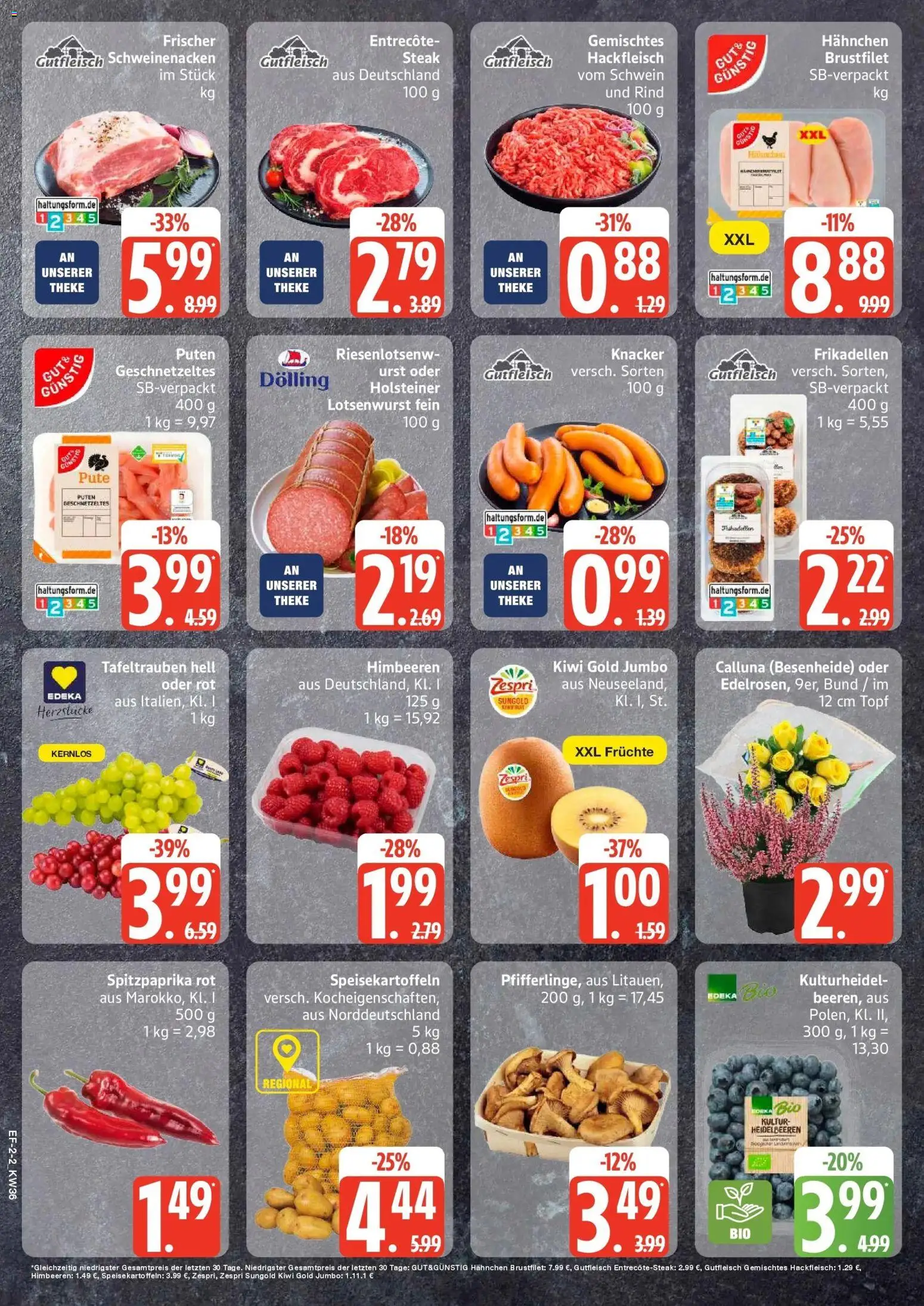 Edeka Prospekt Rendsburg (ab 31.08.2026) » Angebote Online | Seite: 2 | Produkte: Himbeeren, Pute, Theke, Hackfleisch