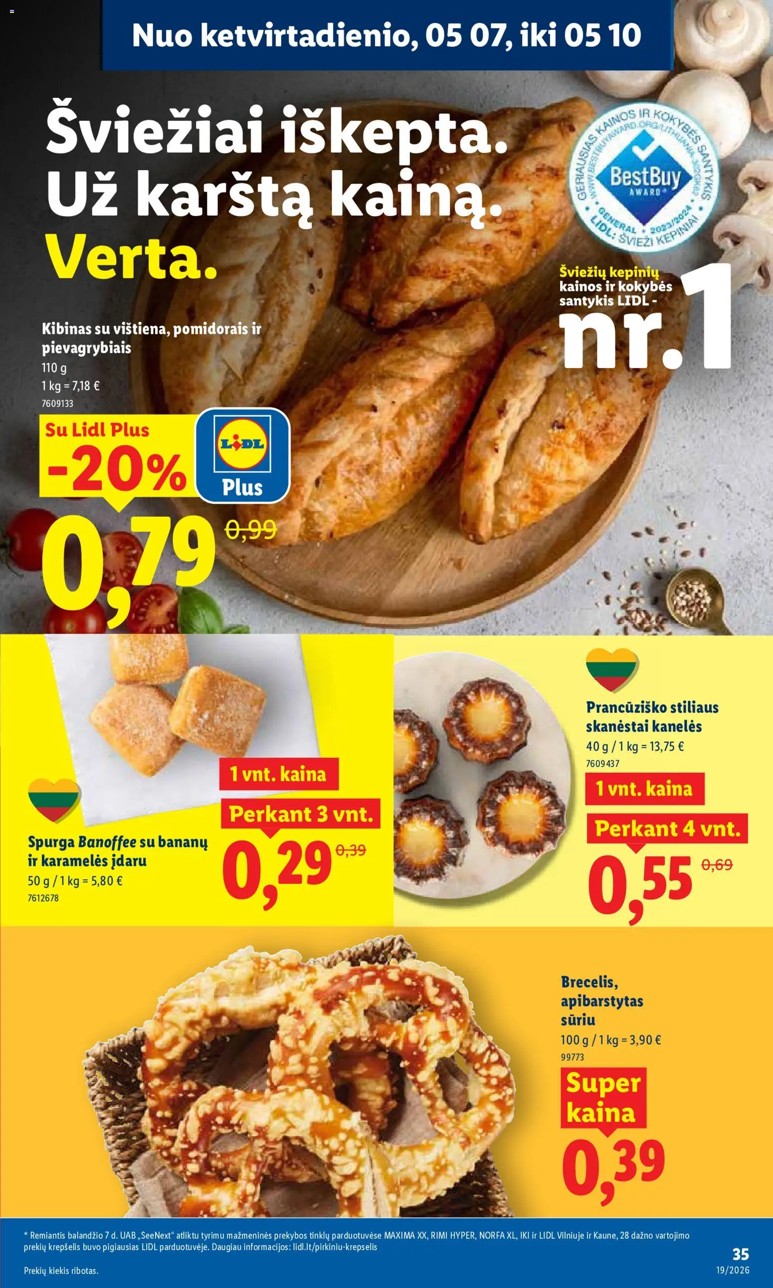 LIDL akcijos nuo 04.05.2026 | Puslapis: 47 | Prekių: Spurga, Krepšelis