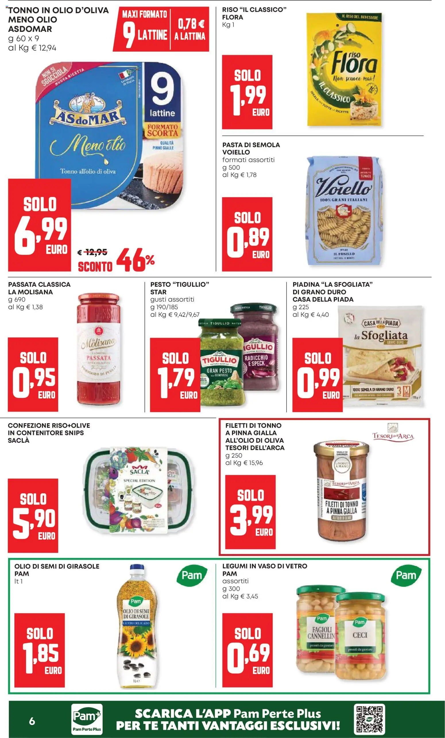 Volantino Panorama del 04.06.2026 | Pagina: 6 | Prodotti: Fagioli, Piadina, Contenitore, Olio di semi di girasole