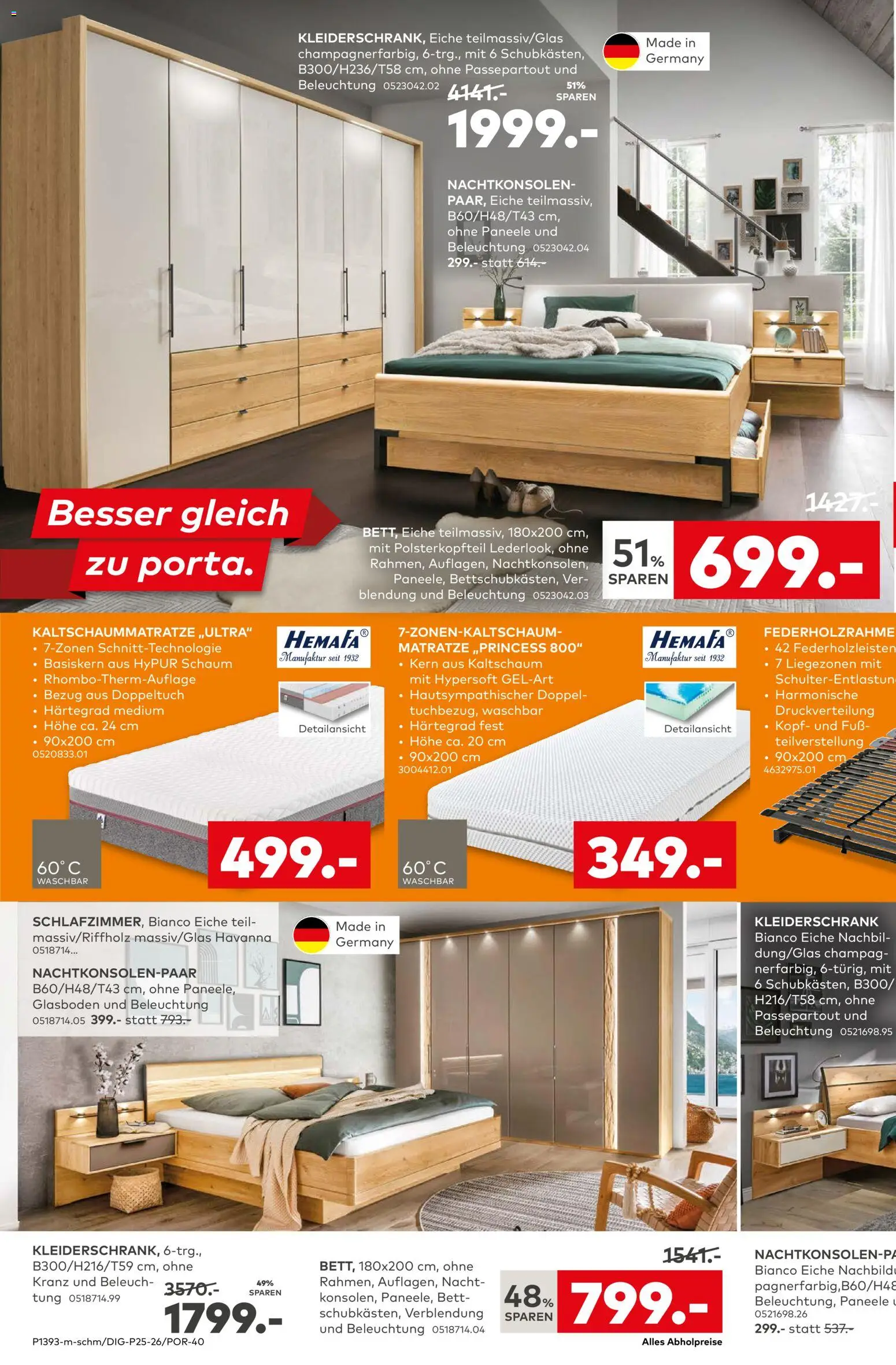 Porta! Prospekt – gültig ab 06.07.2026 | Seite: 8 | Produkte: Bett, Matratze, Kleiderschrank, Havanna