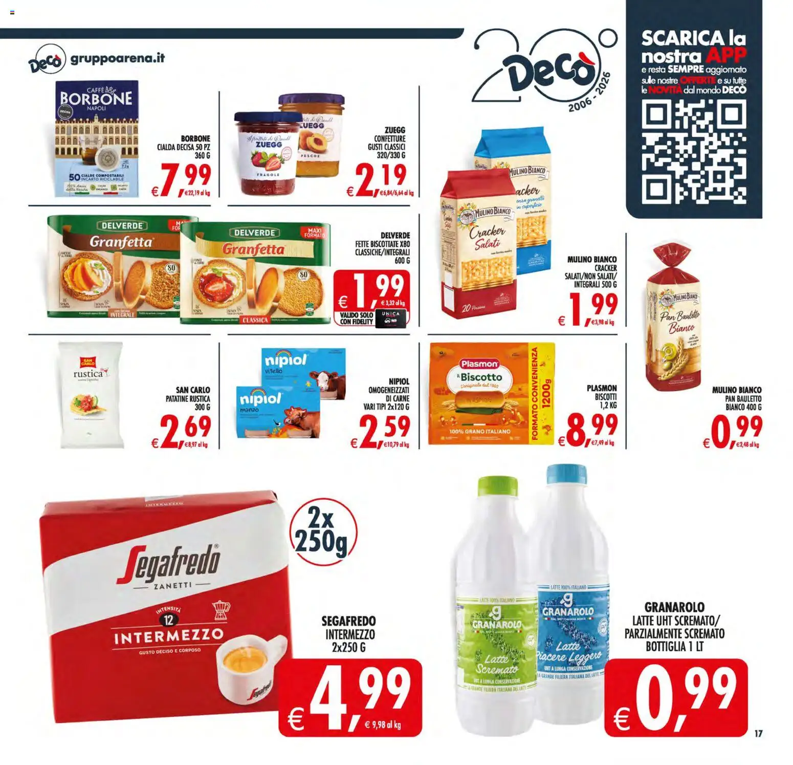 Volantino Decò del 21/08/2026 | Pagina: 20 | Prodotti: Biscotti, Cialde, Fette biscottate, Segafredo