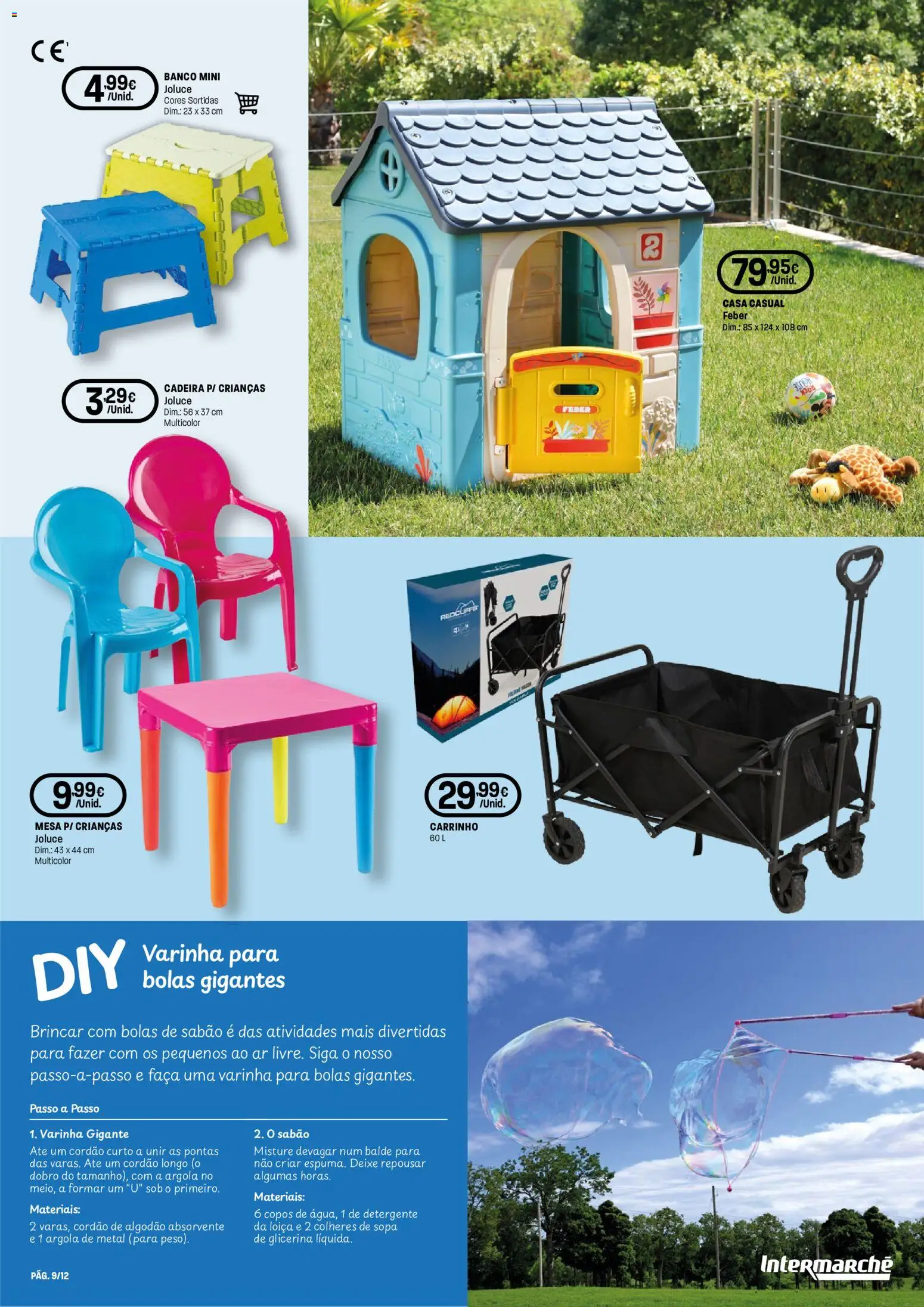 Intermarché folheto Aire Livre Super │ válido de 07.05.2026 | Página: 9 | Produtos: Copos, Faca, Banco, Mesa