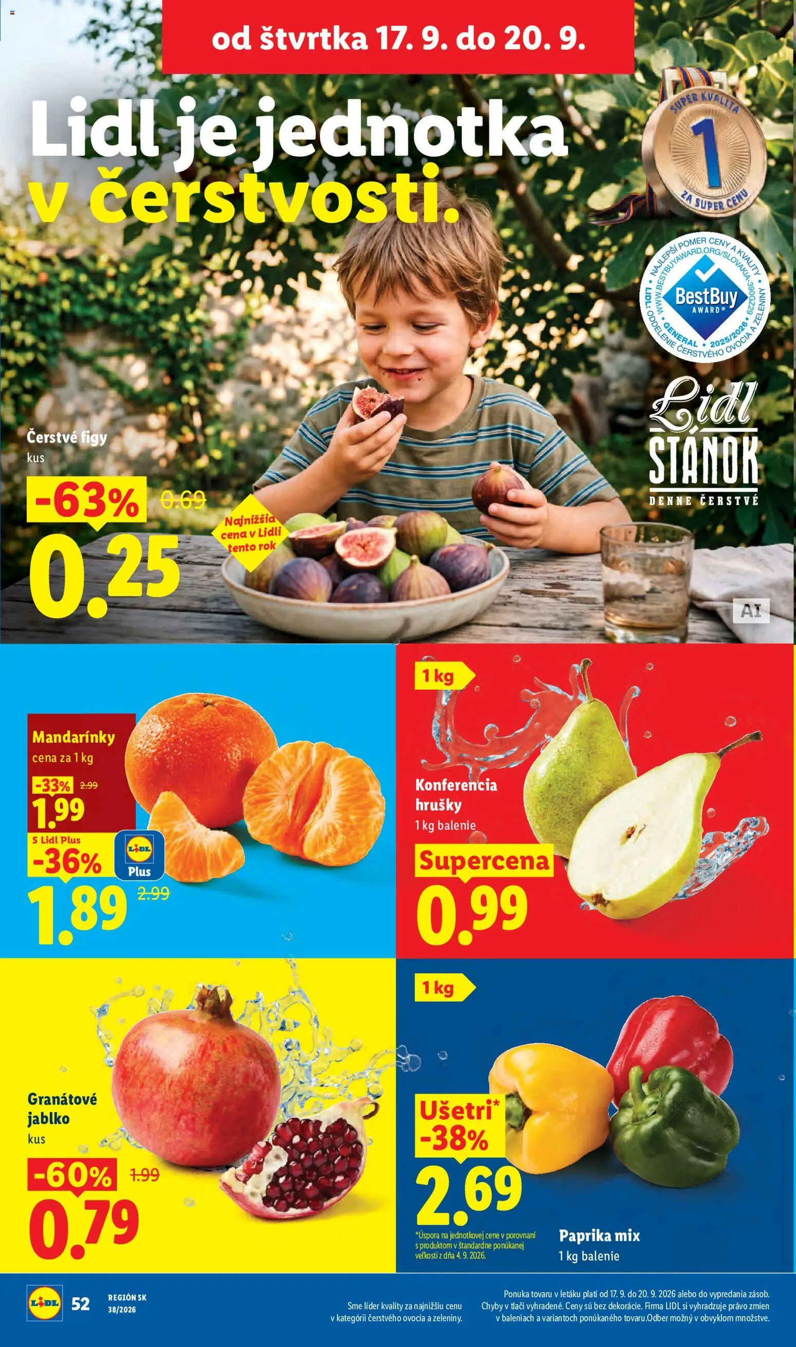 Nové Lidl akcie – leták je platný od 14.09.2026 | Strana: 64 | Produkty: Paprika, Figy, Granátové jablko, Mandarinky