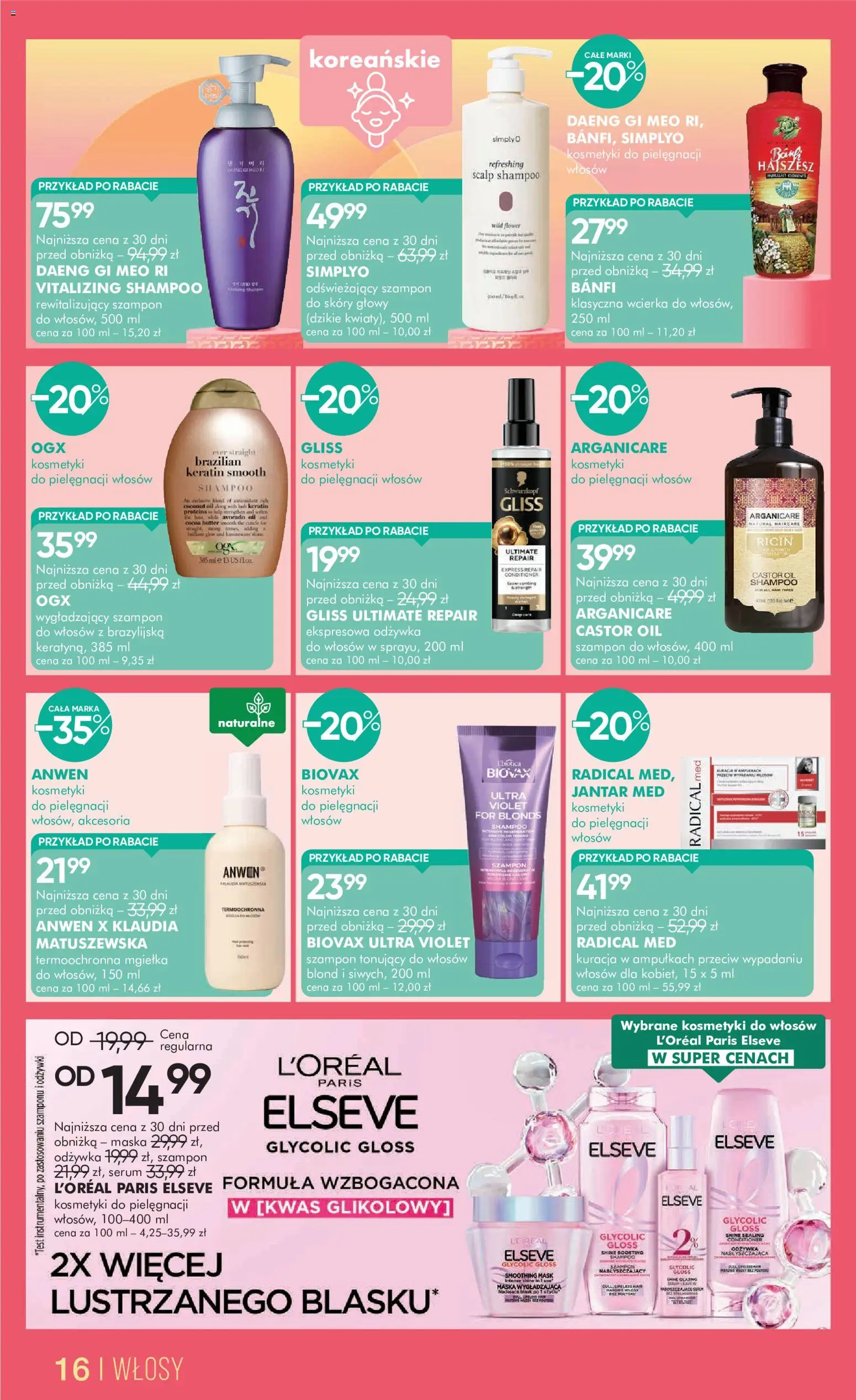 Super-pharm gazetka od 16.06.2026 | Strona: 16 | Produkty: Kosmetyki, Szampon, Odżywka, Maska