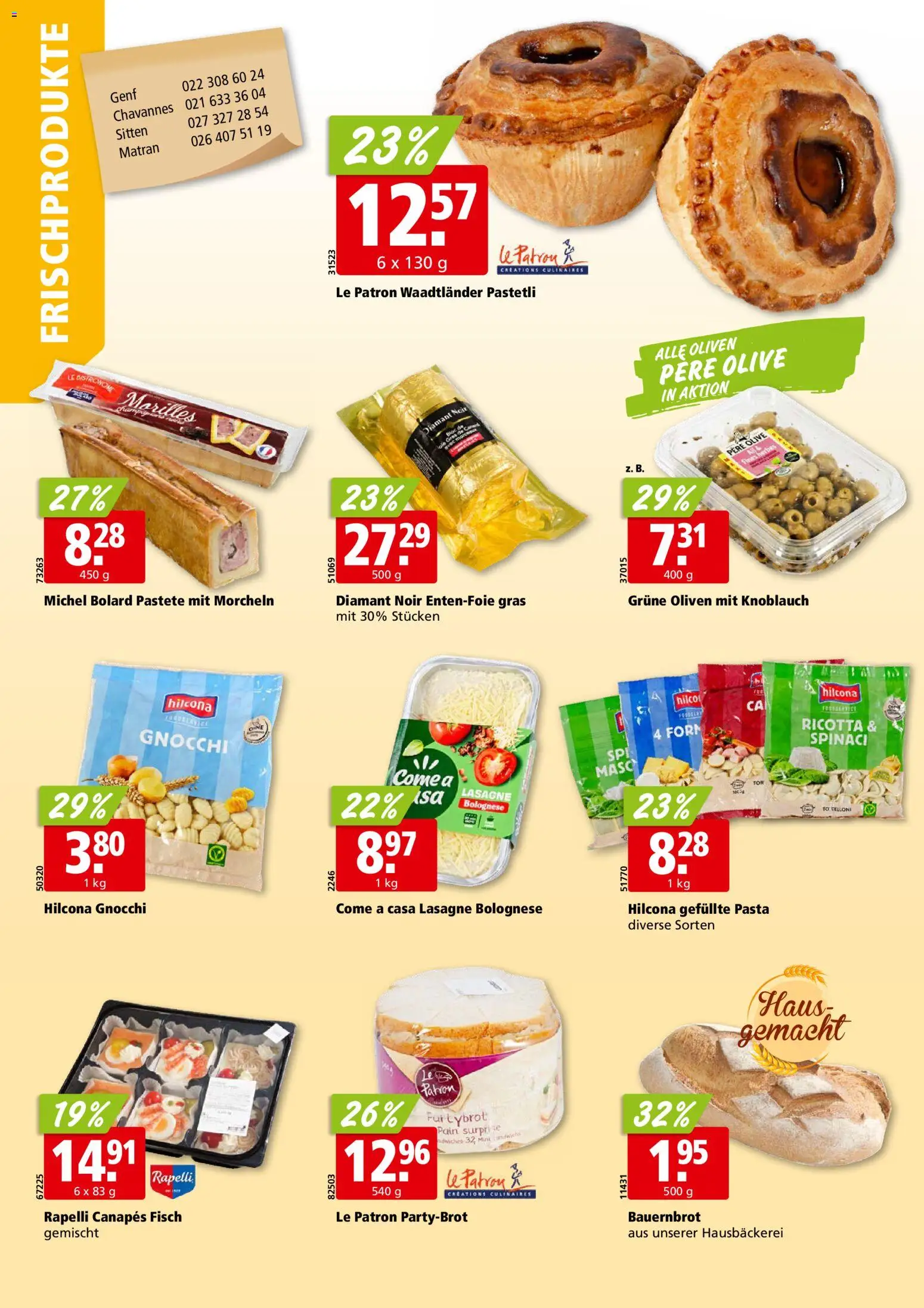 Aligro aktionen Chavannes, Matran, Genf, Sitten – gültig ab 19.10.2026 | Seite: 12 | Produkte: Fisch, Pasta, Knoblauch, Ricotta