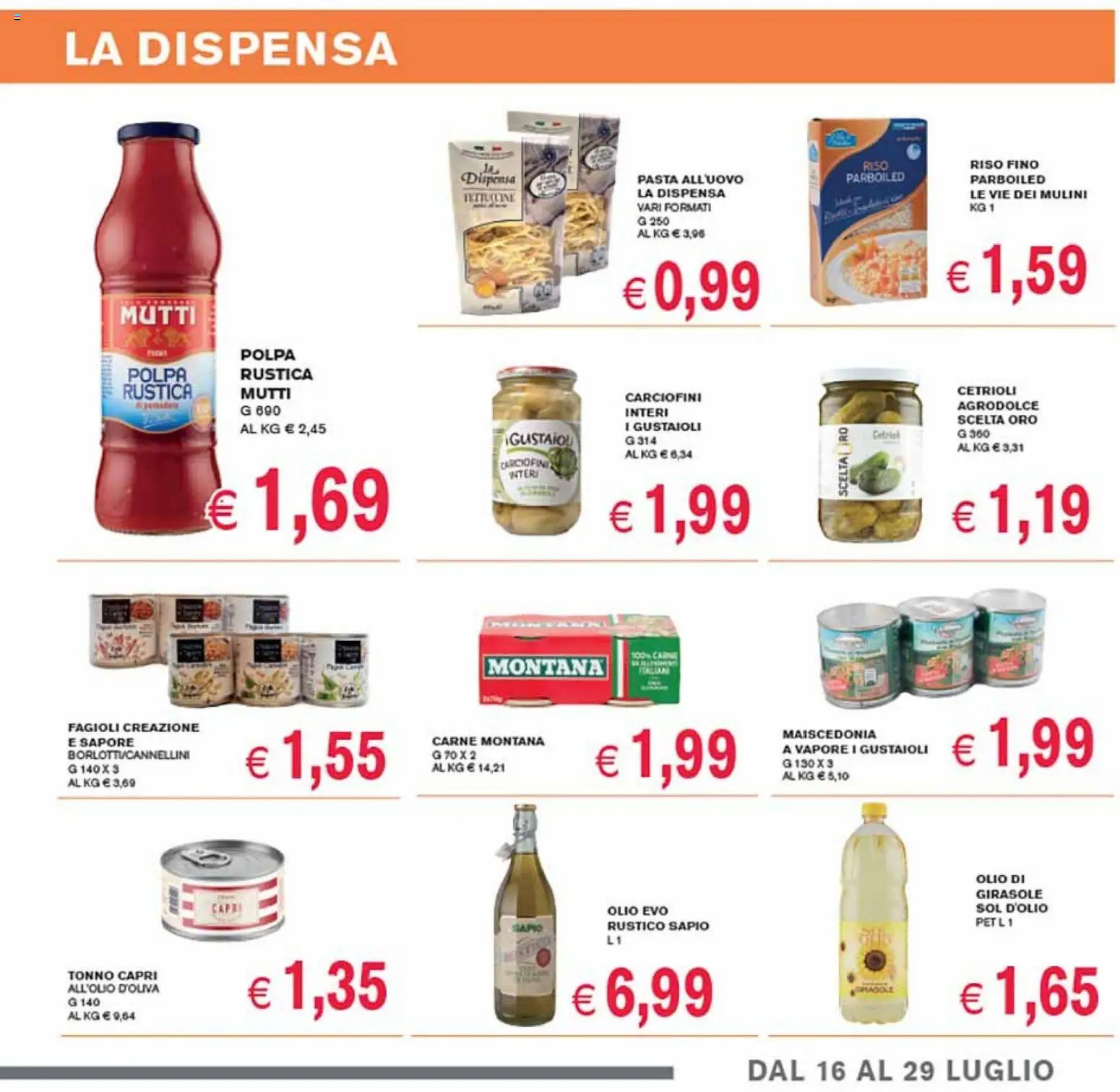 Volantino Coal del 16/07/2026 | Pagina: 9 | Prodotti: Fagioli, Olio, Tonno, Mutti