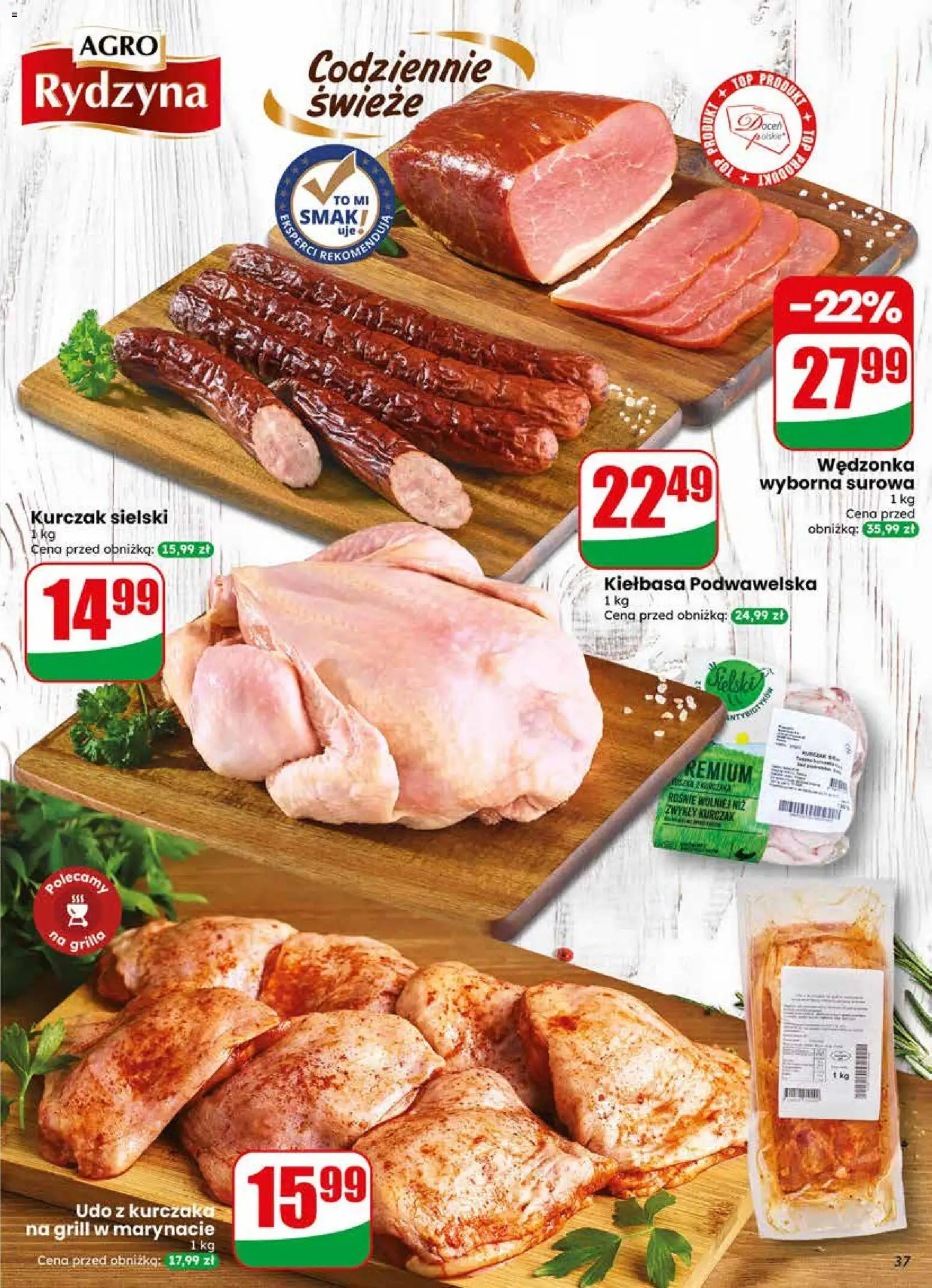 Dino gazetka od 13.05.2026 | Strona: 37 | Produkty: Kiełbasa, Top, Kurczak, Kiełbasa podwawelska