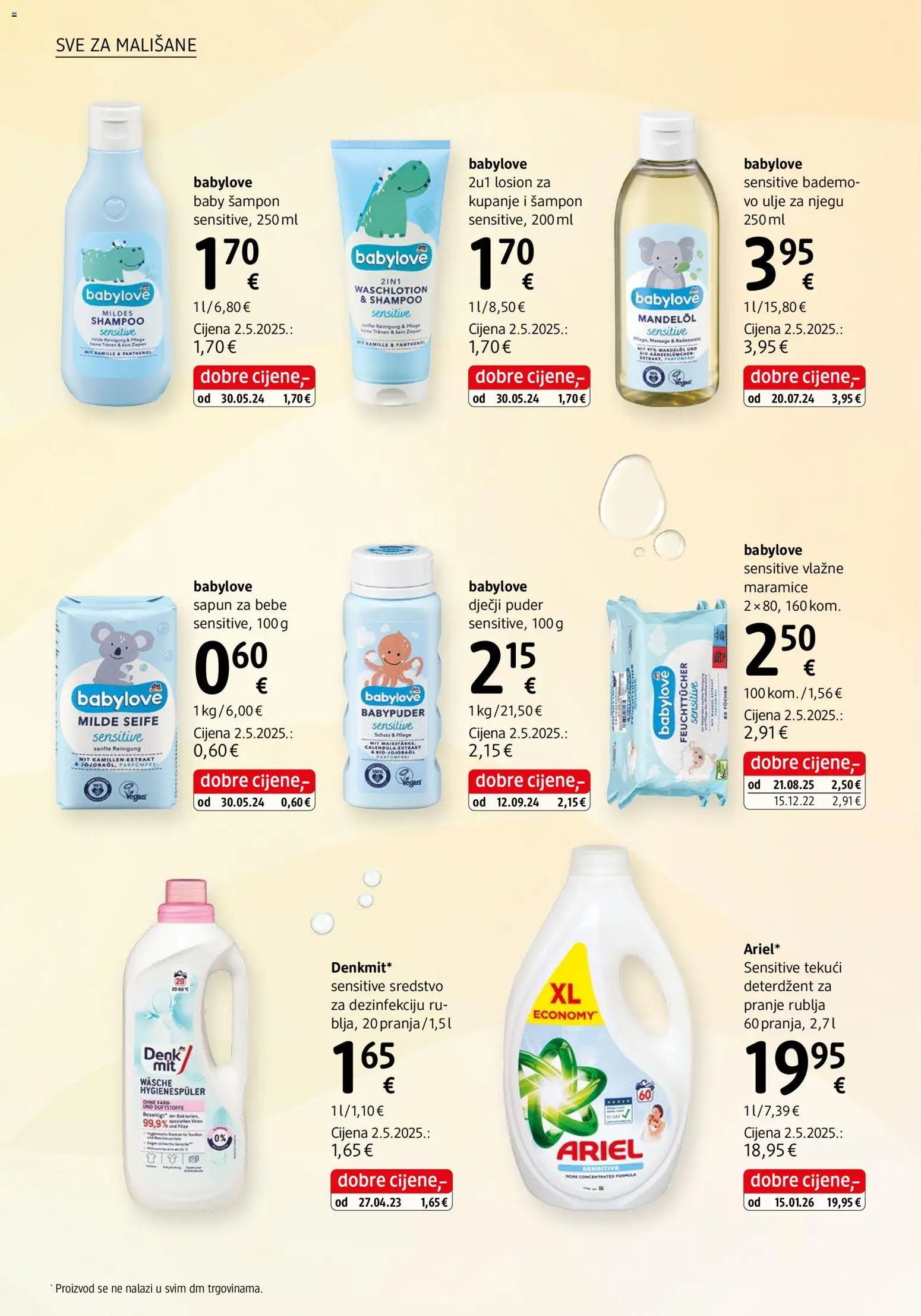 DM katalog | vrijedi od 01.08.2026 | Stranica: 34 | Proizvodi: Šampon, Ulje, Deterdžent, Ariel