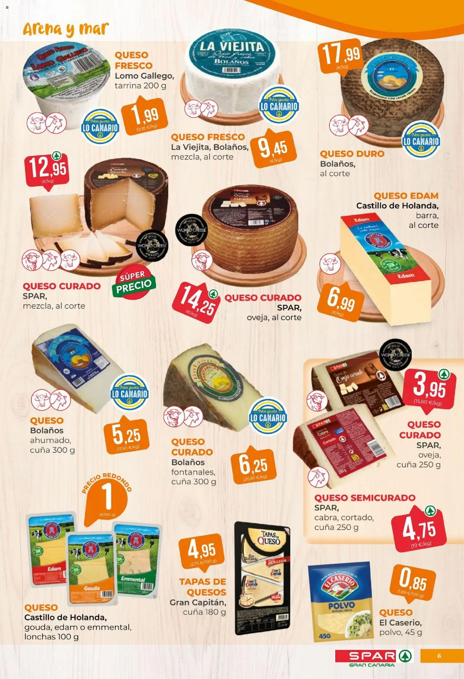 Spar folleto │ válido desde el 21/08/2026 | Página: 6 | Productos: Polvo, Queso Edam, Lomo, Cuna