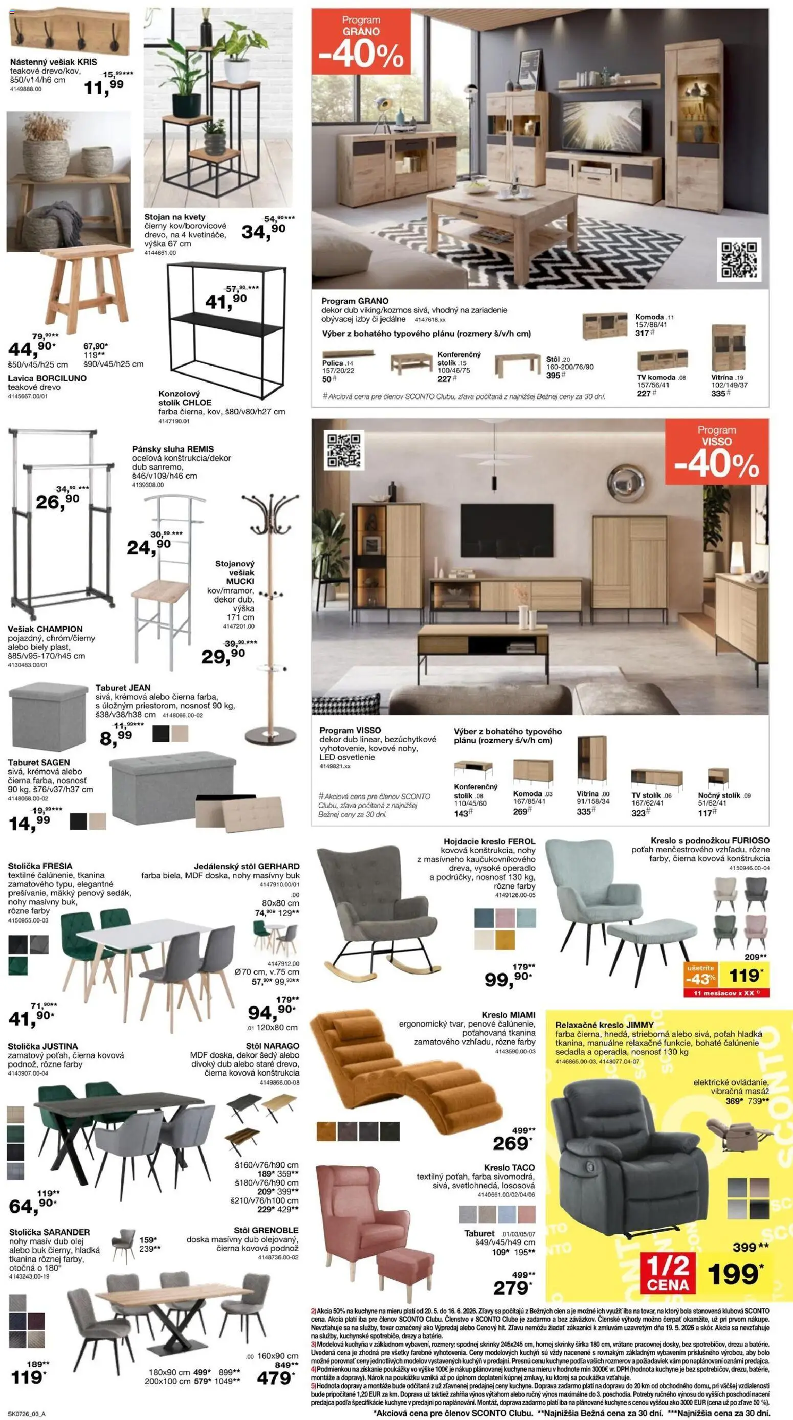 Nové Sconto nábytok akcie – leták je platný od 20.05.2026 | Strana: 3 | Produkty: Drezy, Tv, Tv stolik, Led osvetlenie