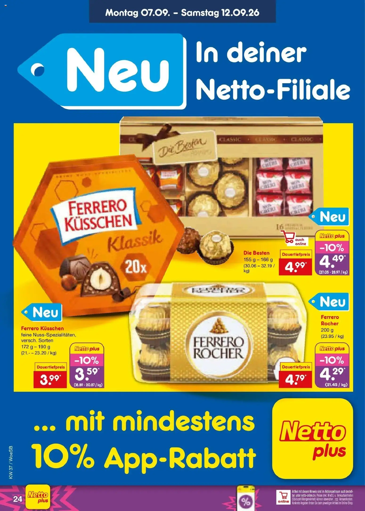 Netto Marken-Discount Prospekt Leonberg – gültig ab 07.09.2026 | Seite: 34 | Produkte: Ferrero rocher