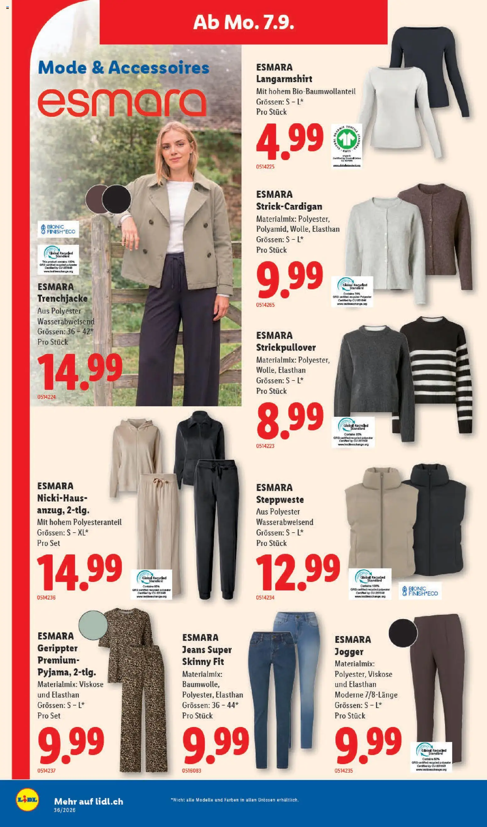 Lidl aktionen – gültig ab 03.09.2026 | Seite: 28 | Produkte: Cardigan, Jeans, Shirt, Langarmshirt