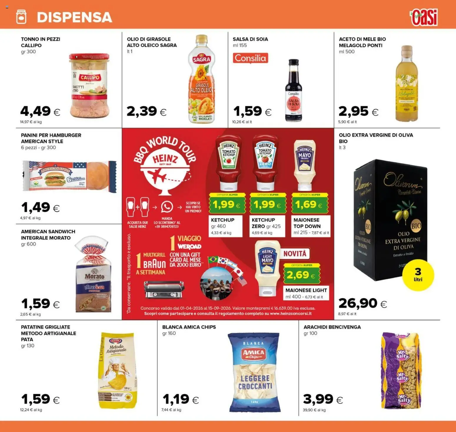 Volantino Oasi del 29/07/2026 | Pagina: 19 | Prodotti: Patatine, Salsa, Aceto, Arachidi