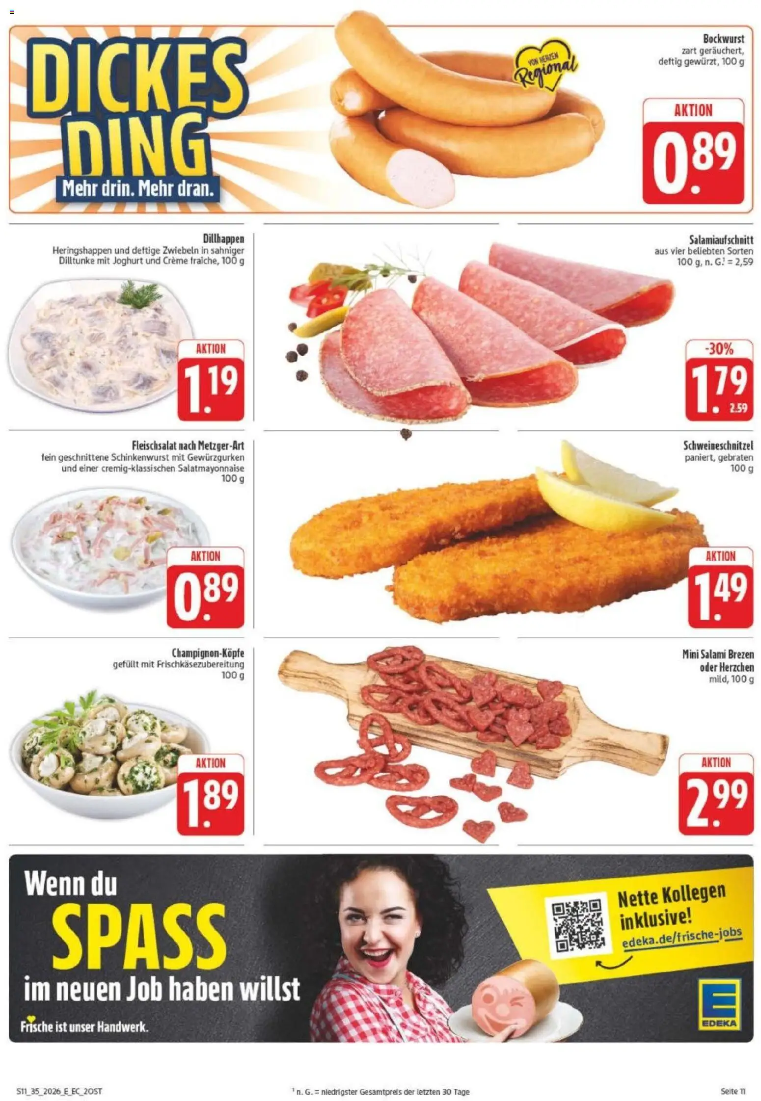 Edeka Prospekt Leipzig – gültig ab 23.08.2026 | Seite: 15 | Produkte: Bockwurst, Joghurt, Creme, Zwiebeln
