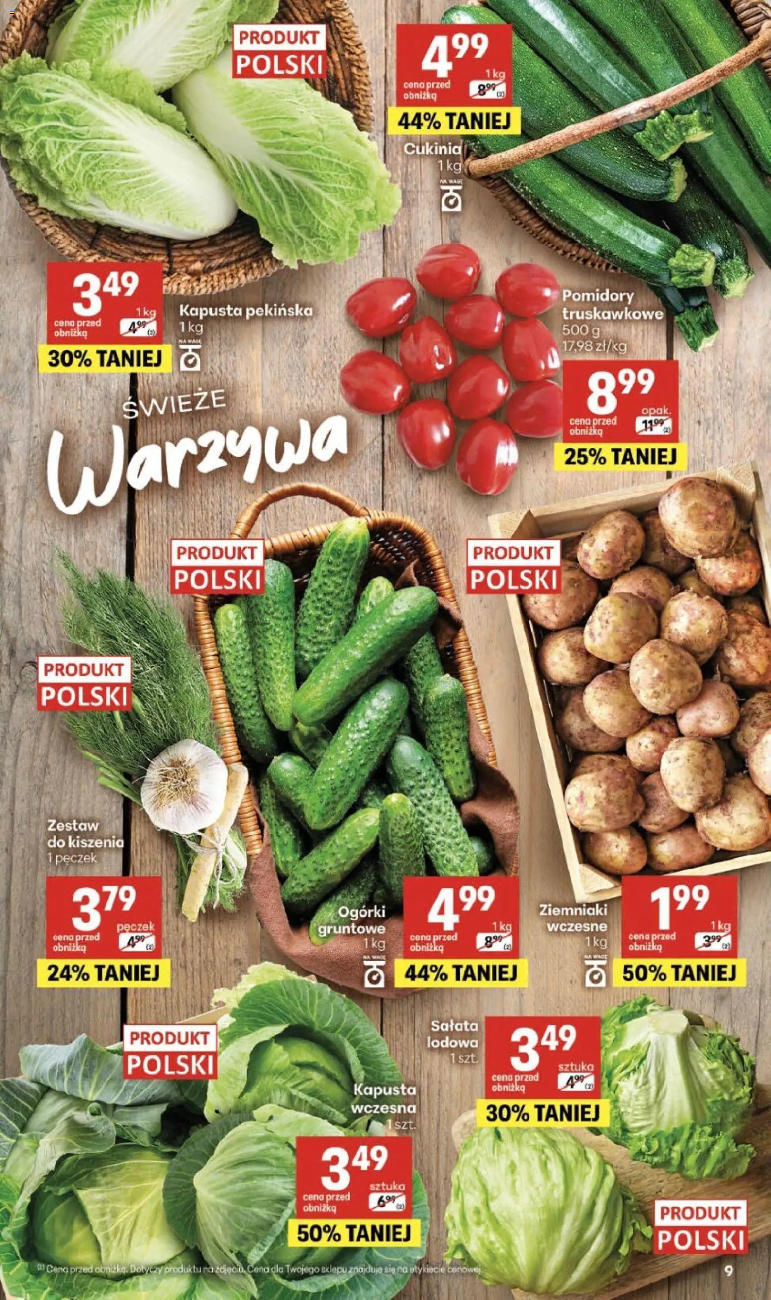 Delikatesy Centrum gazetka - Sklepy Własne od 11.06.2026 | Strona: 9 | Produkty: Kapusta pekińska, Cukinia, Ziemniaki, Warzywa
