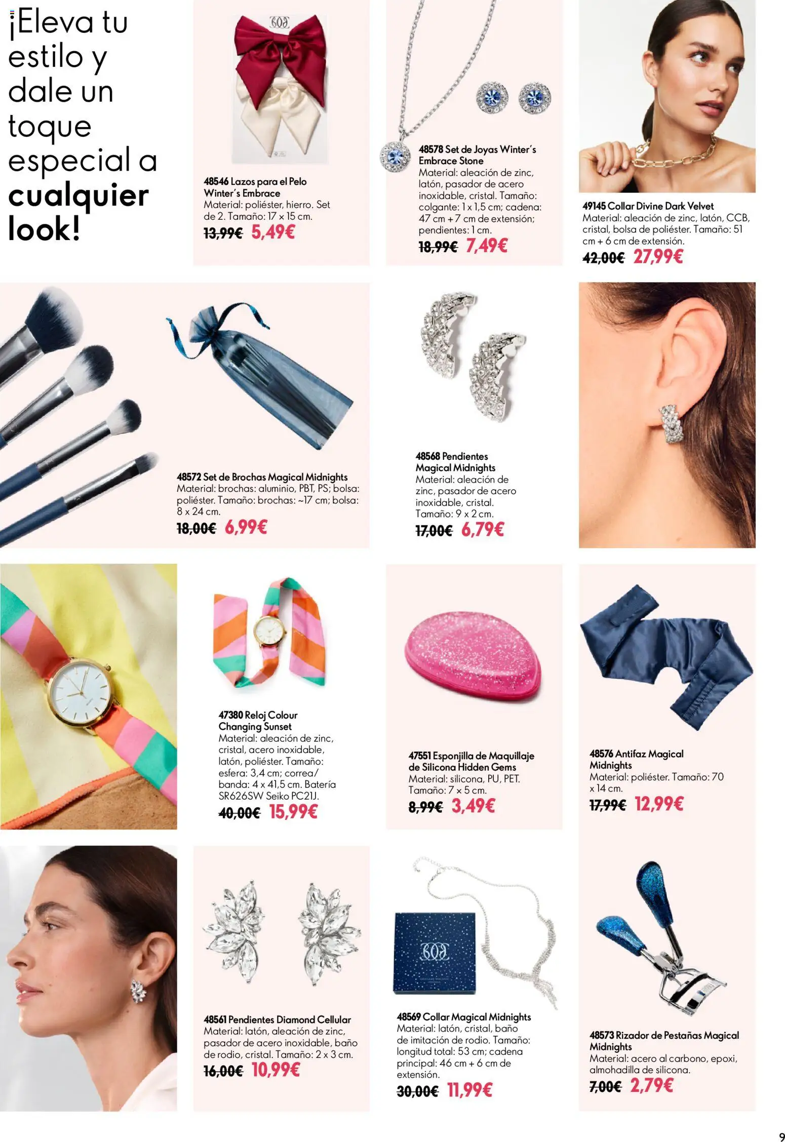 Oriflame Folleto de Rebajas C12 │ válido desde el 26/08/2026 | Página: 8 | Productos: Set de brochas, Pendientes, Reloj, Bolsa