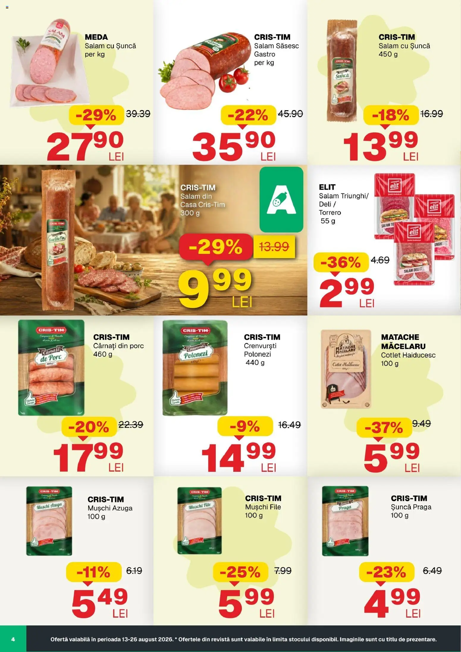 Noul catalog Annabella – valabil de la 13.08.2026 | Pagină: 4 | Produse: Gastro, Cotlet, Salam, Șuncă