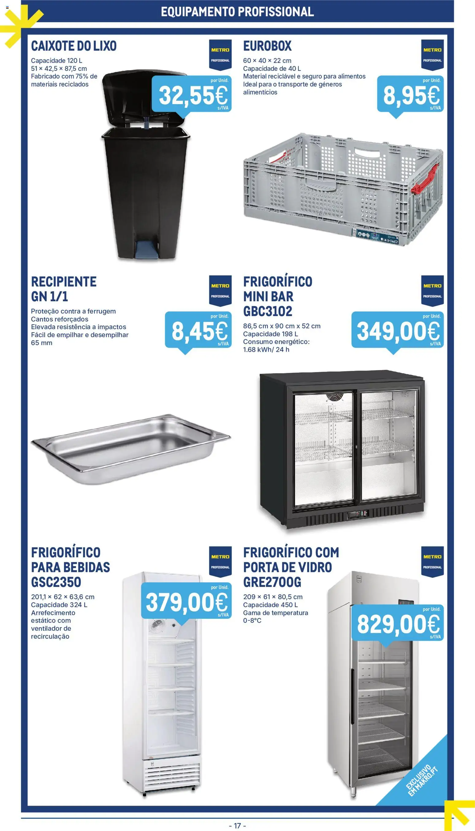 Makro folheto │ válido de 20/10/2026 | Página: 17 | Produtos: Porta, Frigorífico, Ventilador, Bebidas