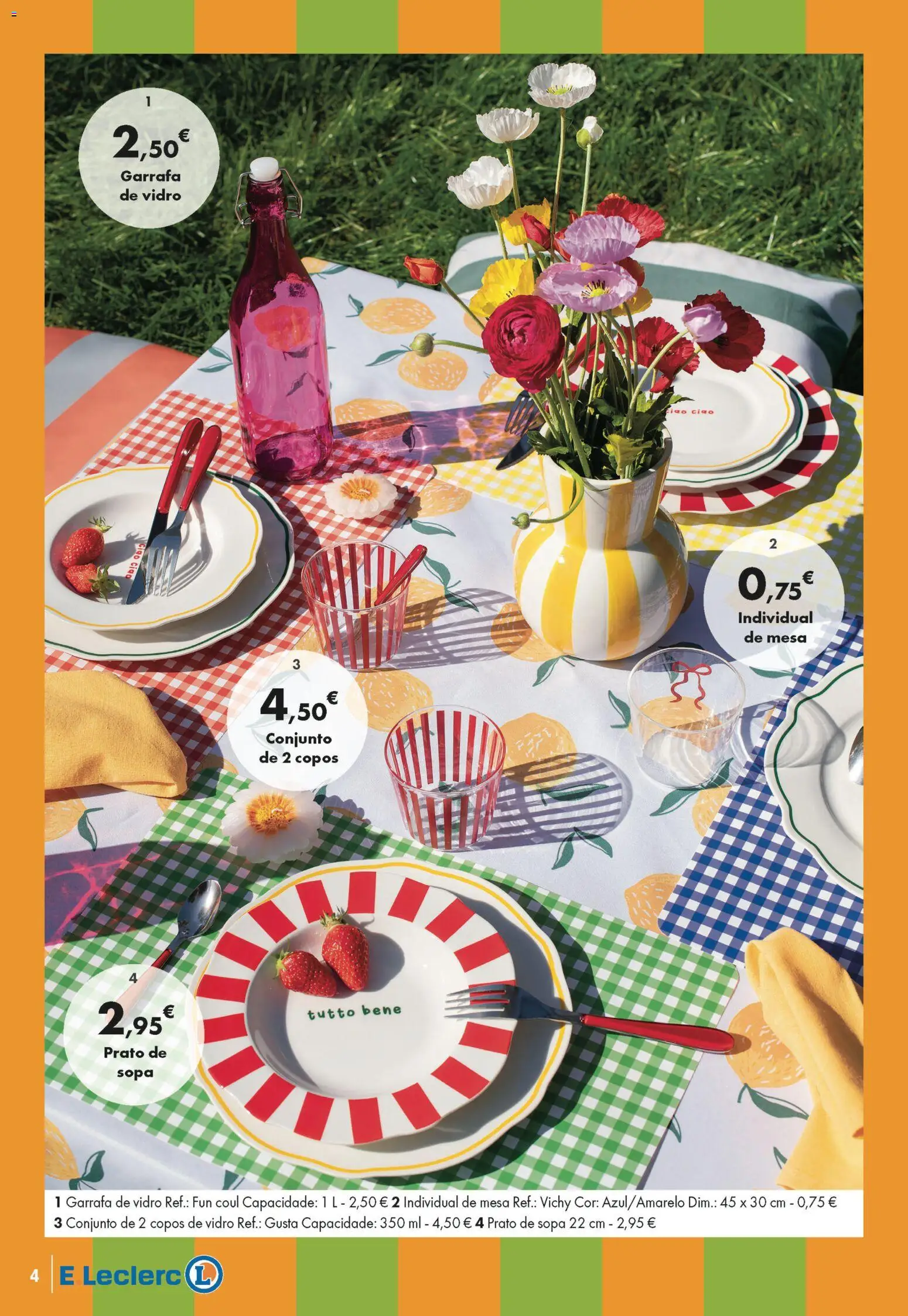E.Leclerc Folheto Especial Casa & Decoração │ válido de 26.05.2026 | Página: 4 | Produtos: Copos, Mesa, Sopa