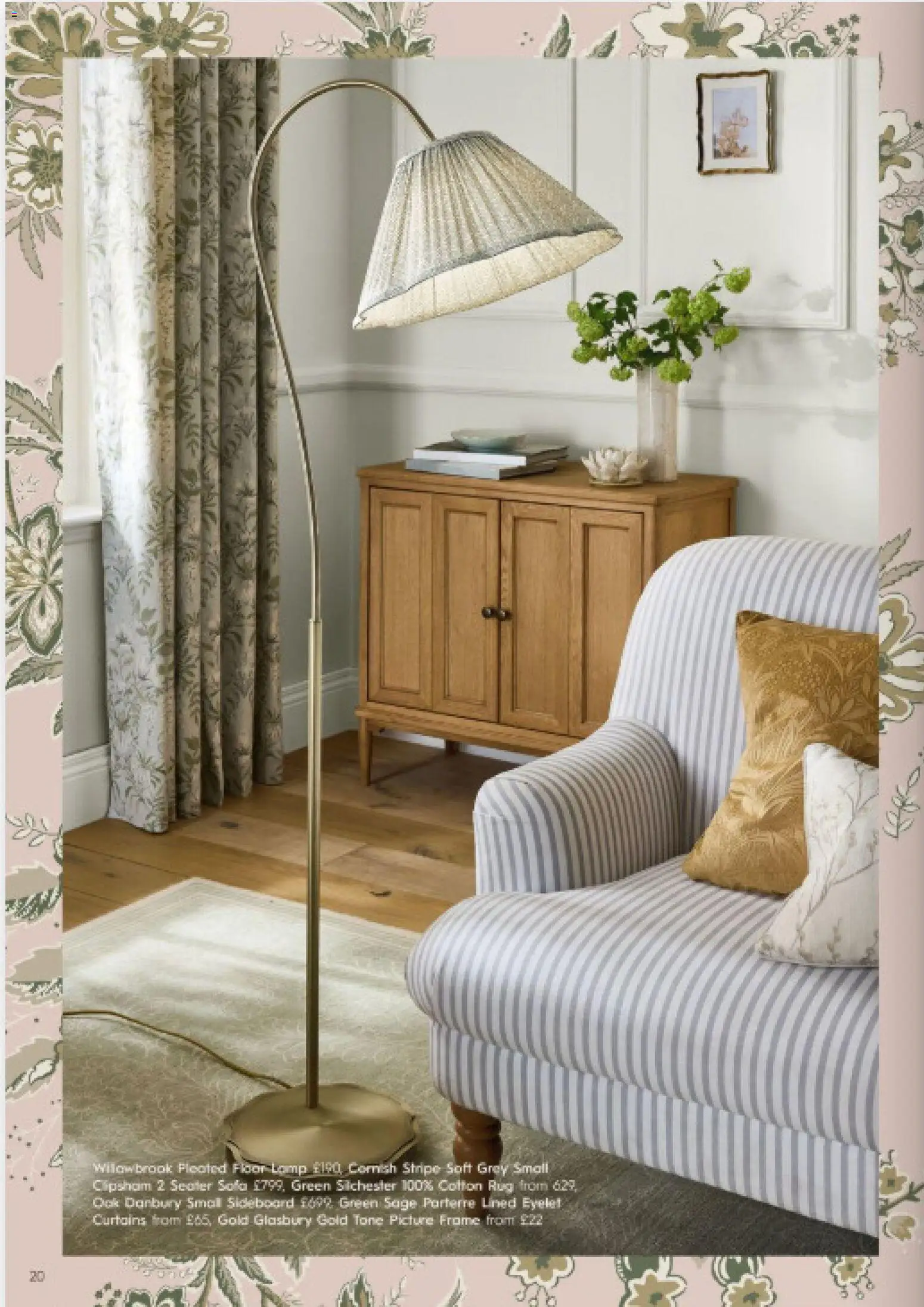 {H1} | Page: 20 | Products: Sideboard, Floor lamp, Rug, Sofa