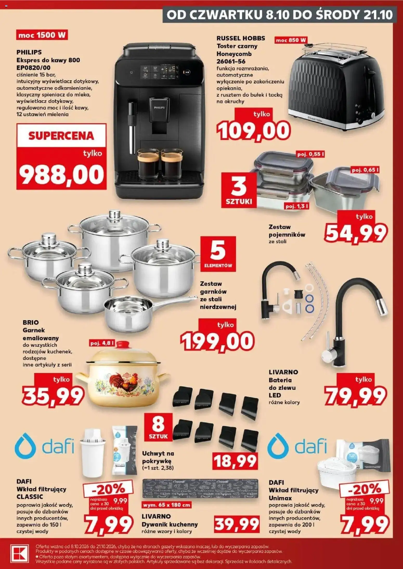 Kaufland gazetka - Mocny start od 12.10.2026 - od jutra PDF | Strona: 29 | Produkty: Ekspres do kawy, Gazety, Garnek, Bateria
