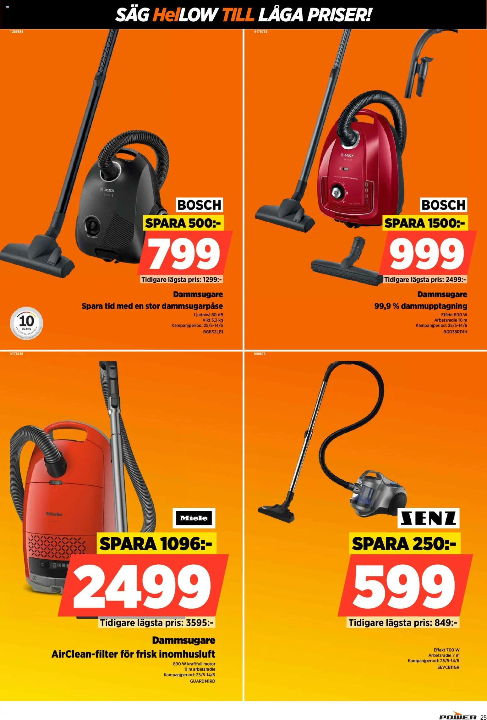 Power reklamblad aktuell från 01.06.2026 | Sida: 25 | Produkter: Dammsugare, Såg
