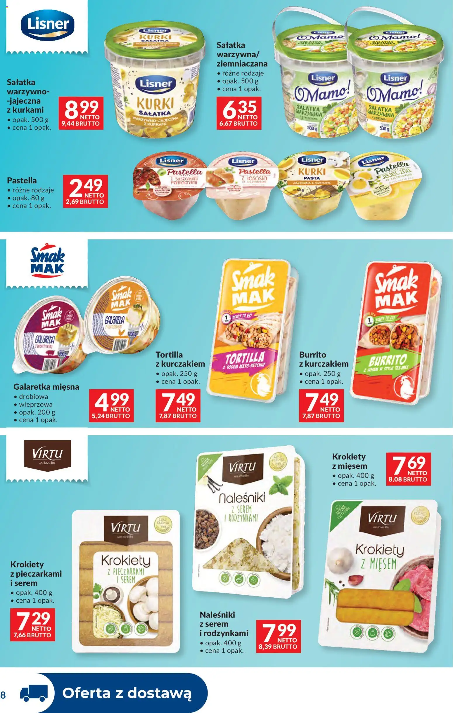 Makro gazetka - Dystrybucja do sklepów od 29.09.2026 | Strona: 8 | Produkty: Krokiety, Pasta jajeczna, Tortilla, Pasta