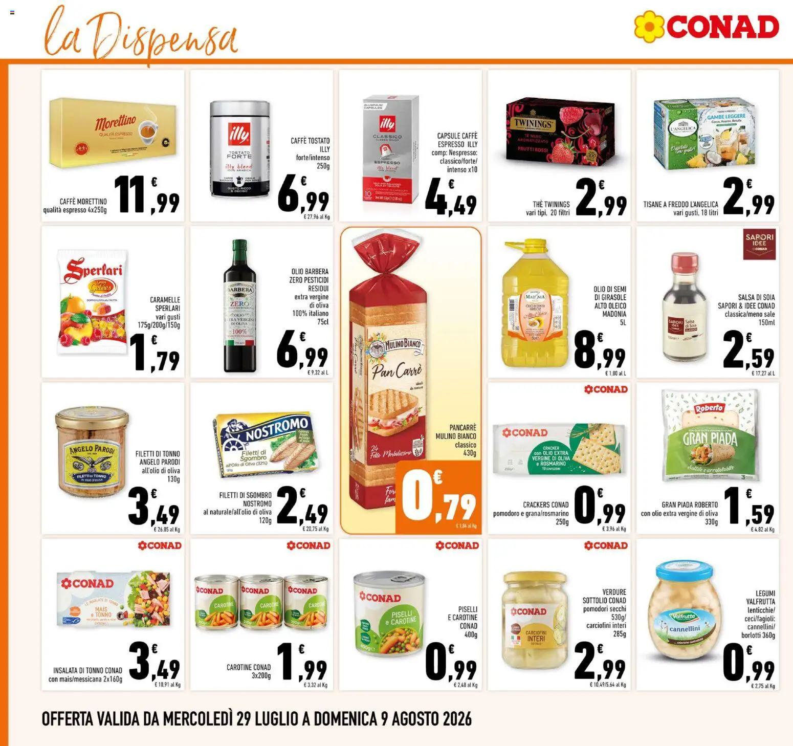 Volantino Conad del 29/07/2026 | Pagina: 14 | Prodotti: Sale, Crackers, Tonno, Sgombro