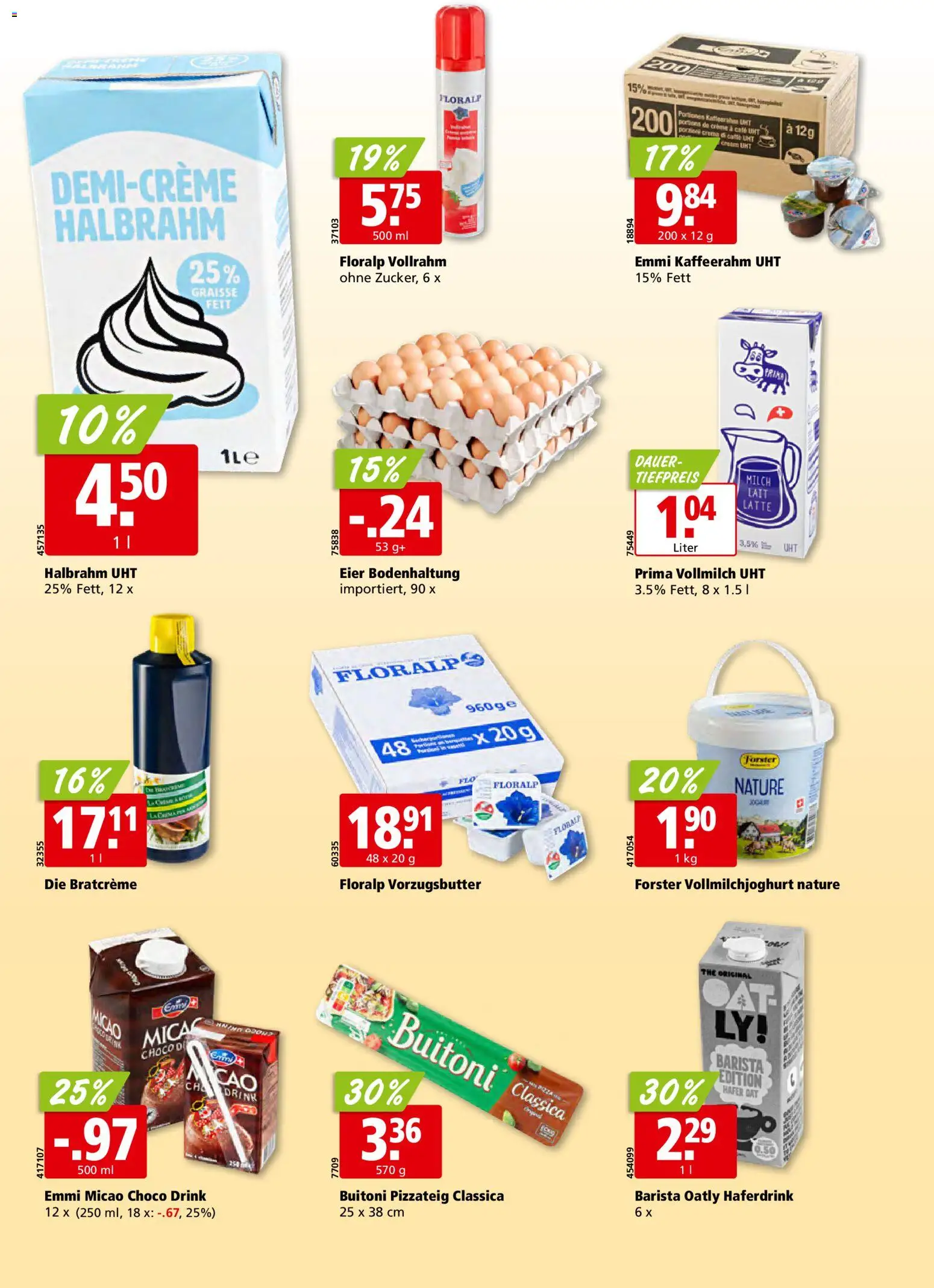 Aligro aktionen – gültig ab 28.09.2026 | Seite: 14 | Produkte: Milch, Eier, Creme