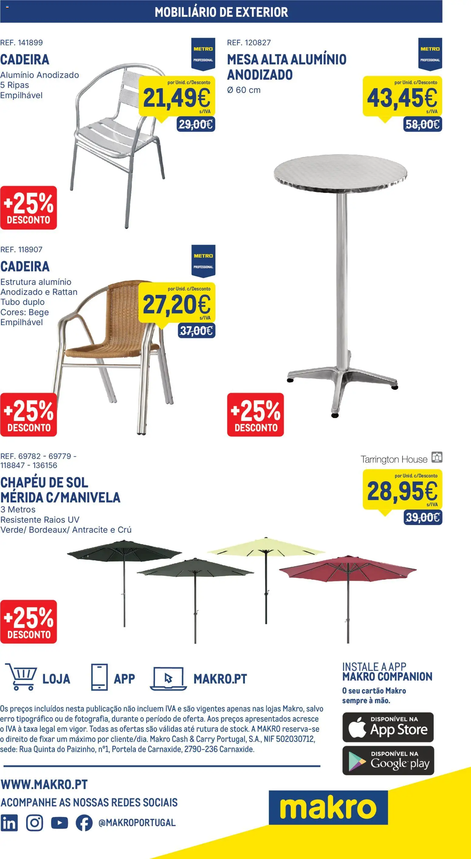 Makro folheto │ válido de 16.06.2026 | Página: 21 | Produtos: Chapéu, Mesa, Cadeira
