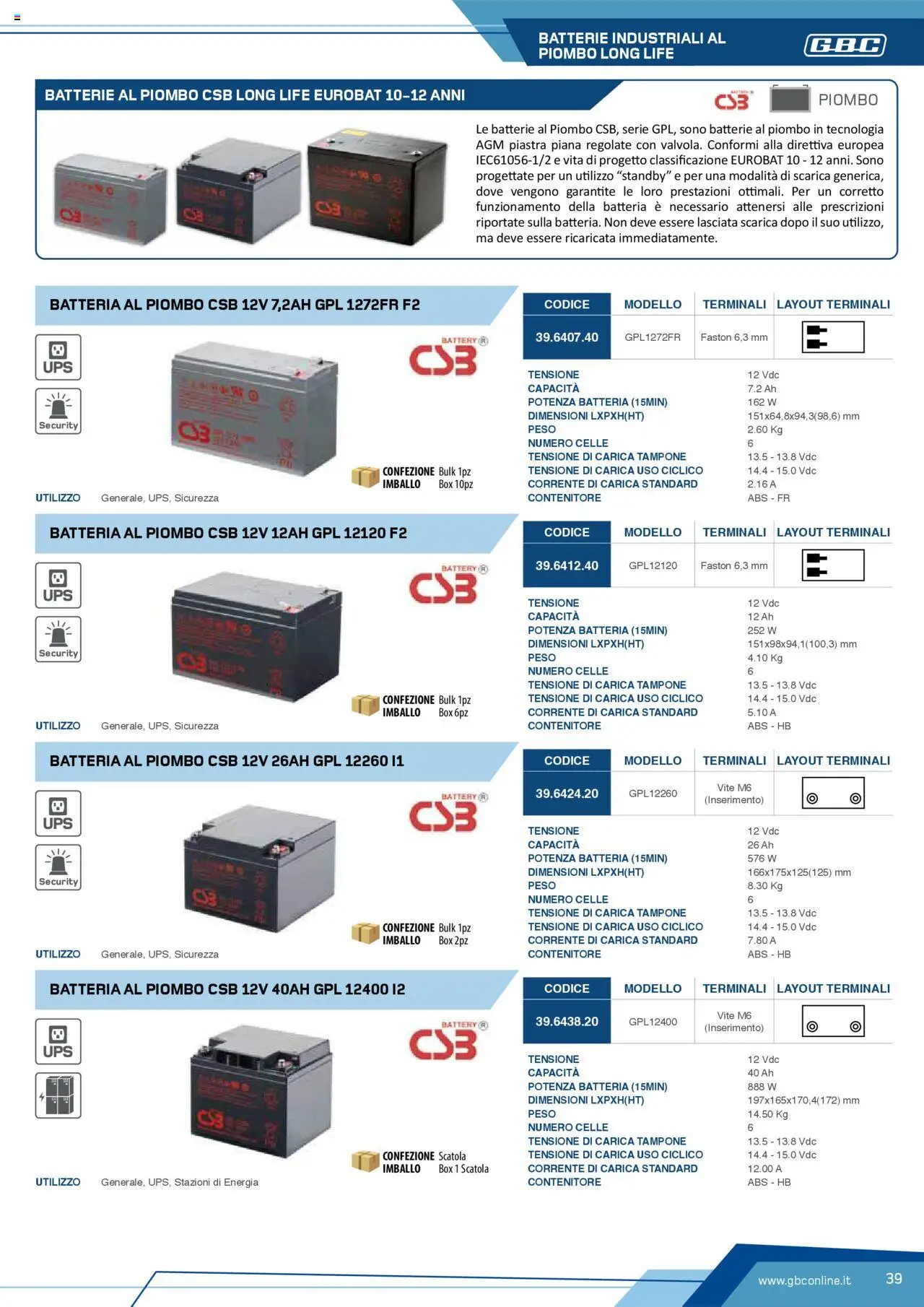 Volantino GBC del 12.04.2025 | Pagina: 39 | Prodotti: Contenitore, Scatola, Batteria, Batterie