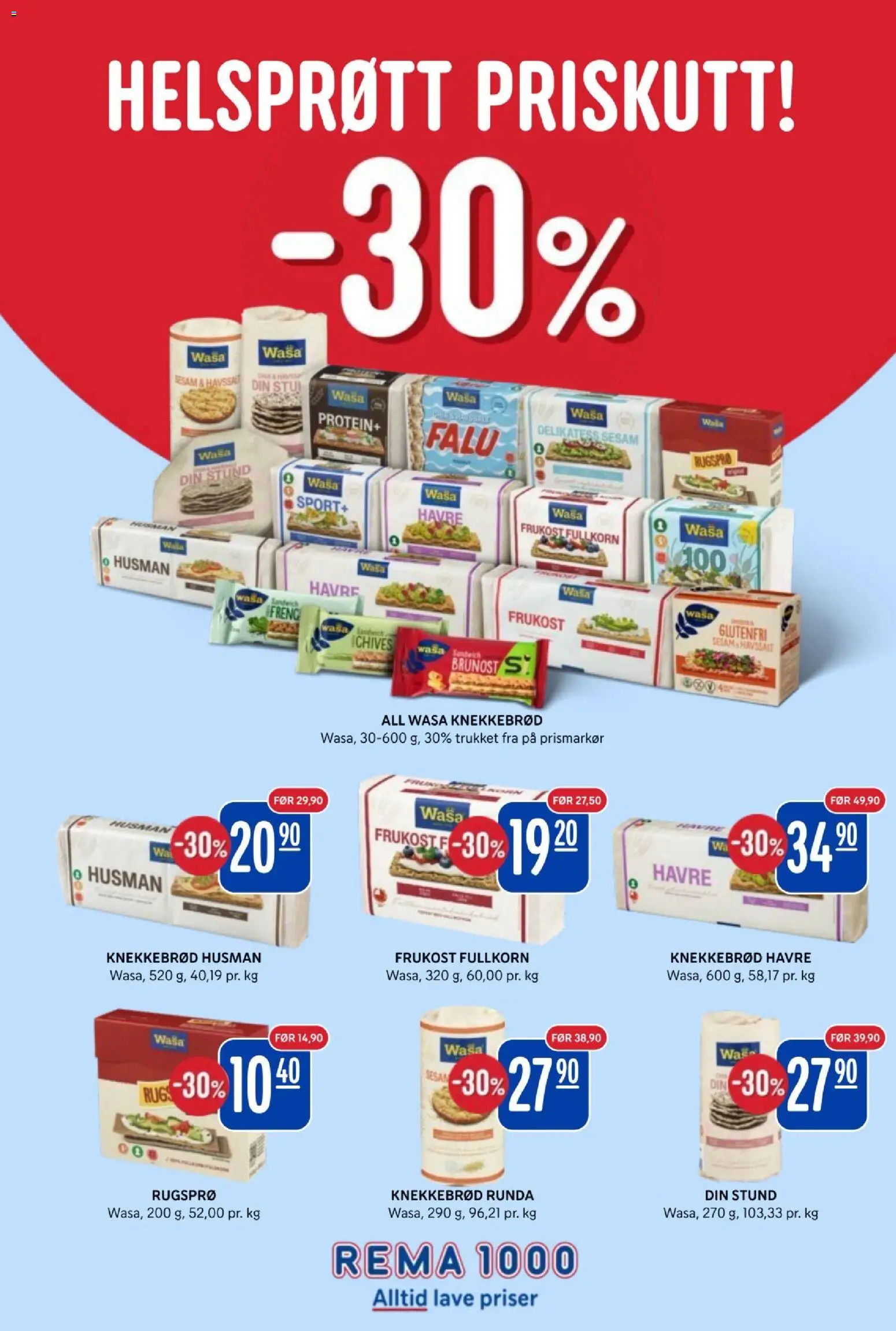{H1} | Side: 12 | Produkter: Brunost, Knekkebrød, Protein, Sandwich