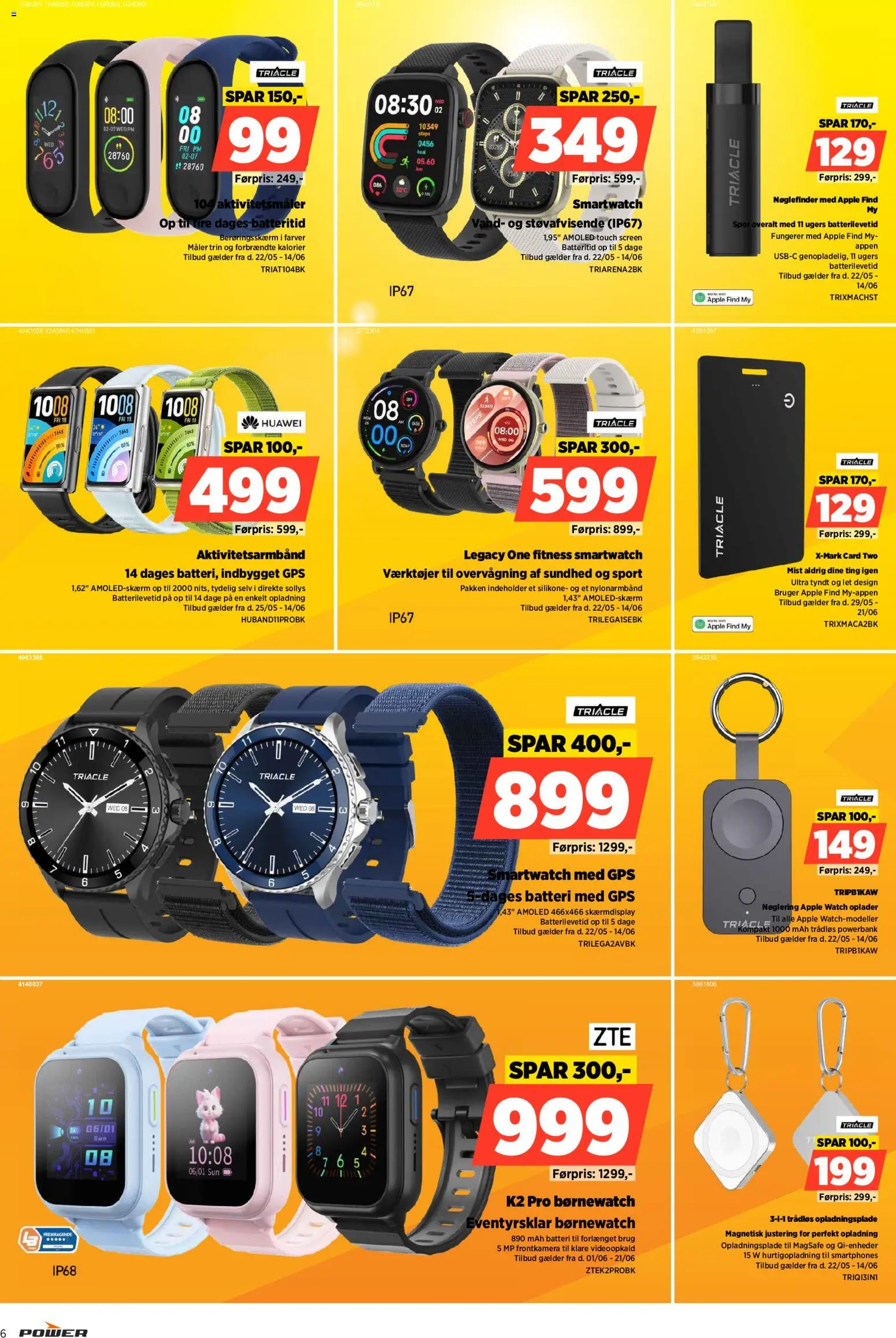 Power tilbudsavis – gyldig fra 05.06.2026 | Side: 6 | Produkter: Powerbank, GPS, Batteri, Smartwatch