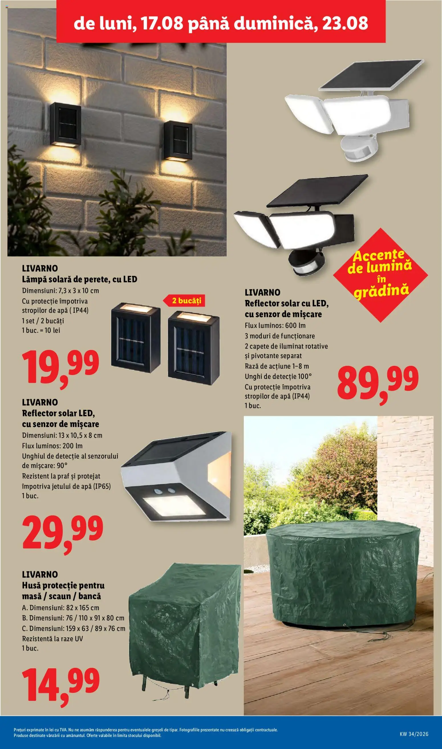Noul catalog Lidl – valabil de la 17.08.2026 | Pagină: 53 | Produse: Gradina, Solara, Masă, LED