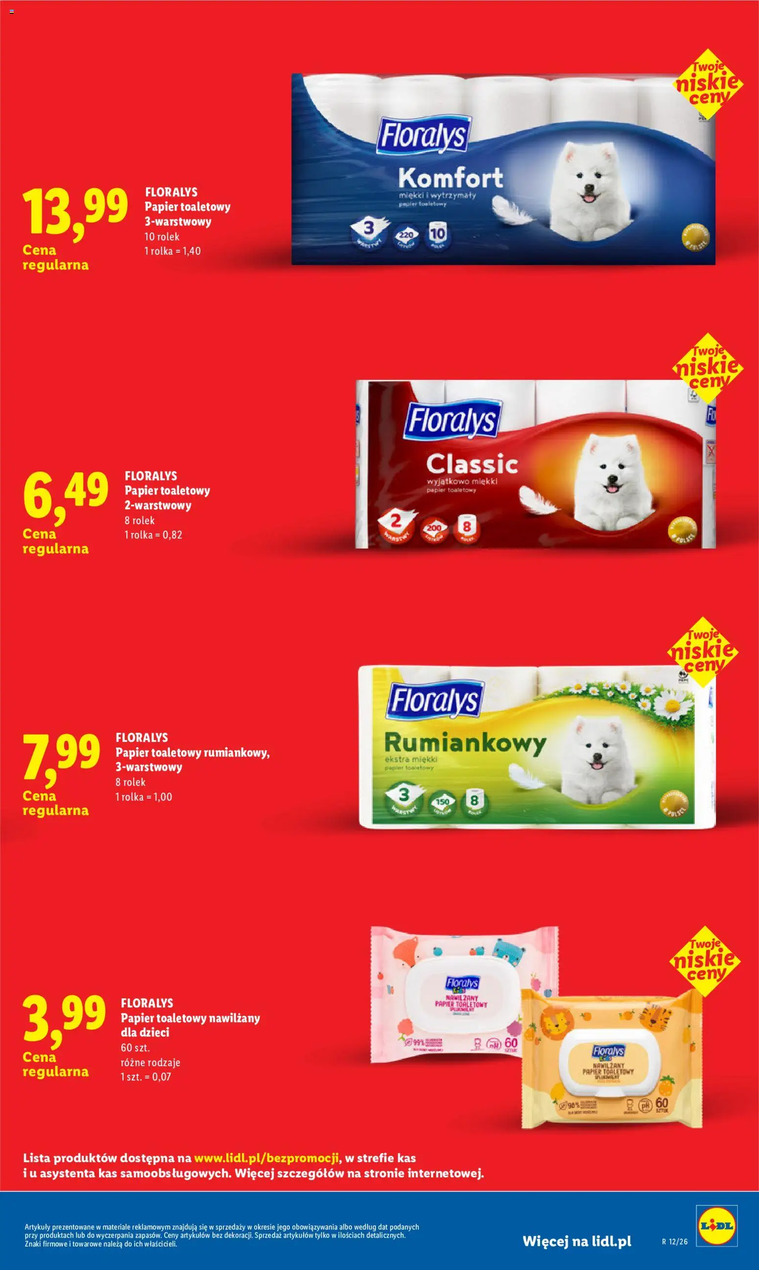 Lidl gazetka - Oszczędzaj każdego dnia od 04.07.2026 | Strona: 29 | Produkty: Papier toaletowy, Papier toaletowy 3-warstwowy, Papier toaletowy nawilżany