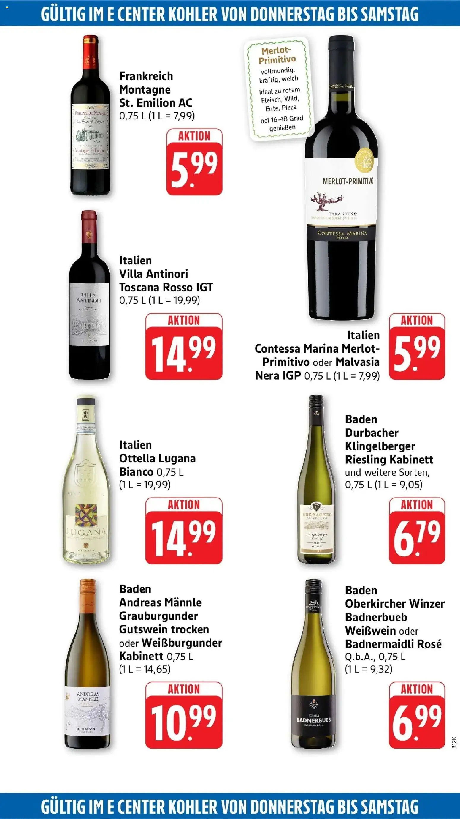Edeka Prospekt Lahr (ab 10.08.2026) » Angebote Online | Seite: 49 | Produkte: Weißwein, Merlot, Pizza