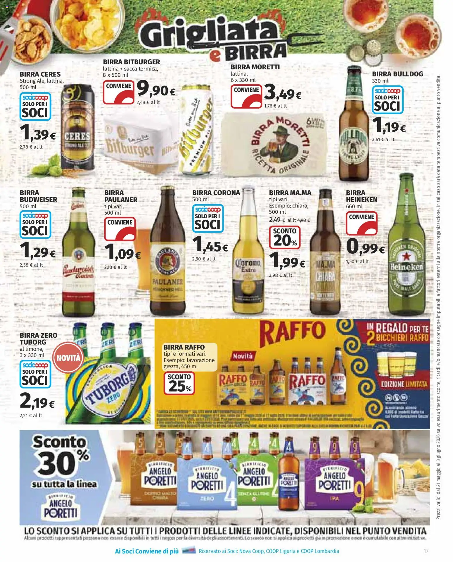 Volantino Ipercoop del 21.05.2026 | Pagina: 17 | Prodotti: Birra, Tè, Ceres, Heineken